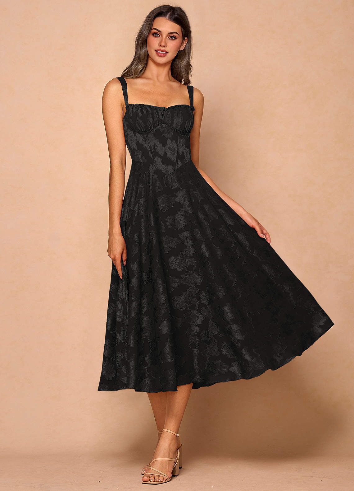Sylvie Black Midi Dress | Azazie Sylvie Black Midi Dress | Azazie