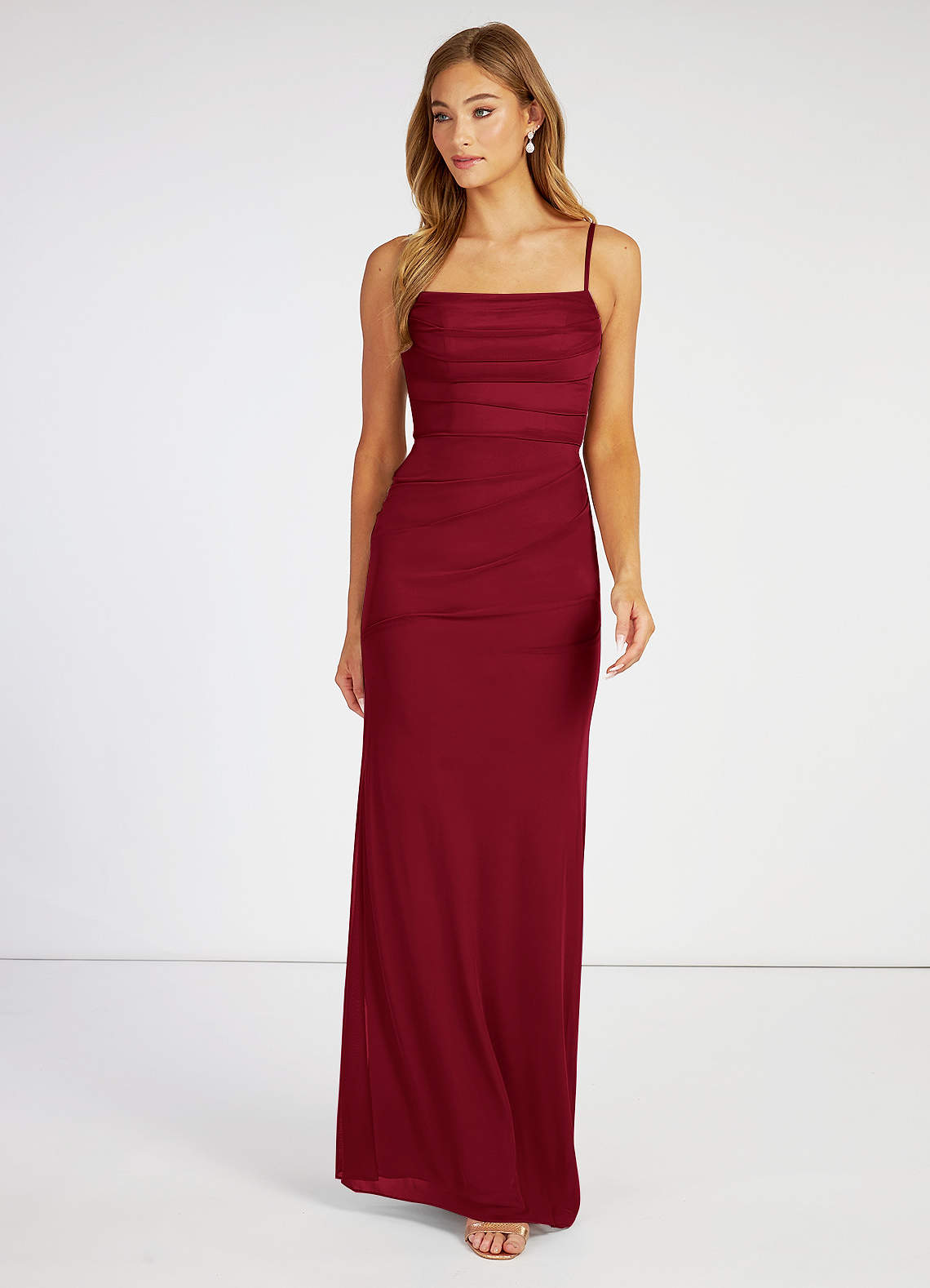 Azazie Teyana Burgundy Bridesmaid Dresses Azazie