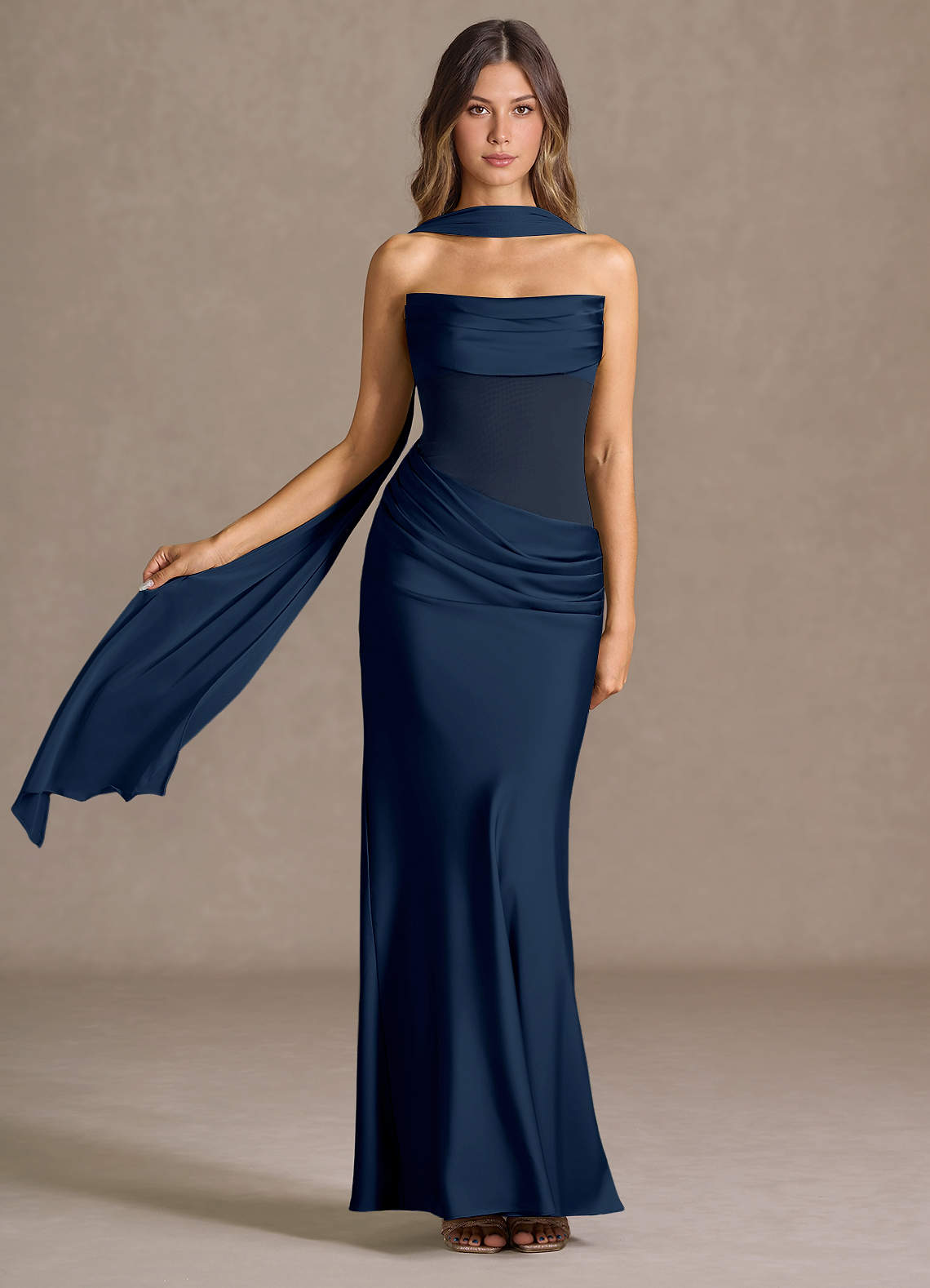 Leonore Navy Maxi Dress Ready to Ship | Azazie