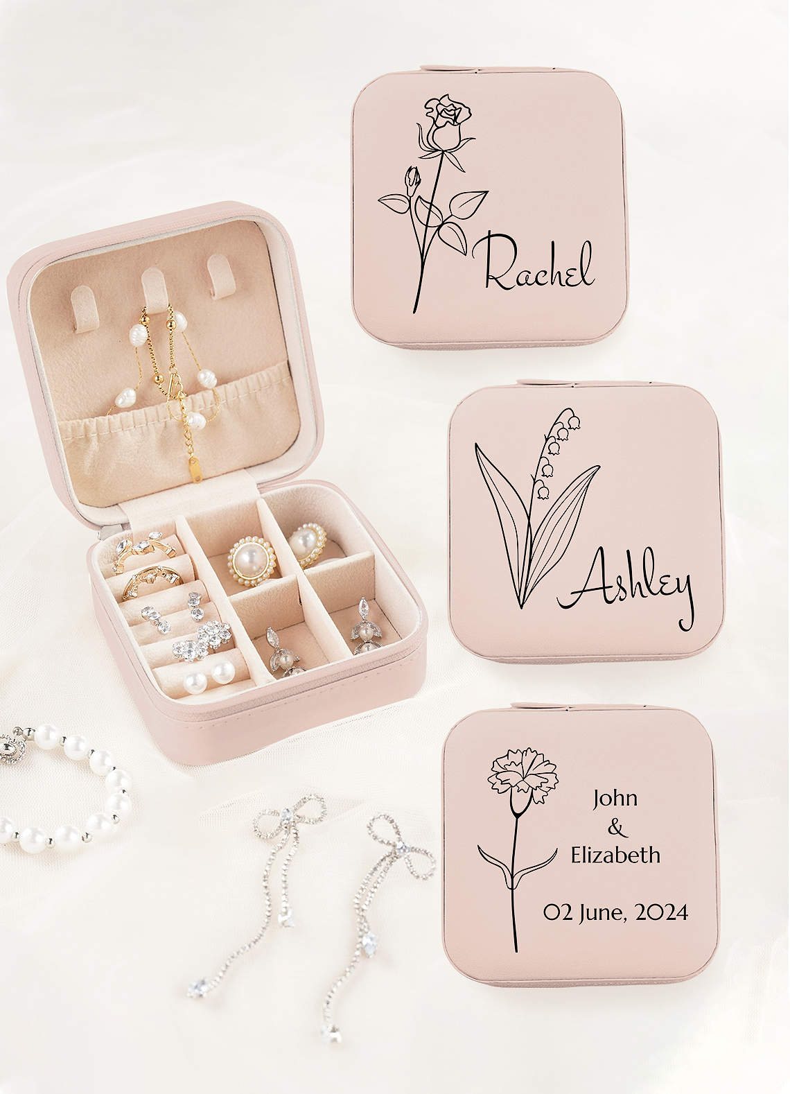 front Personalized Jewelry Case