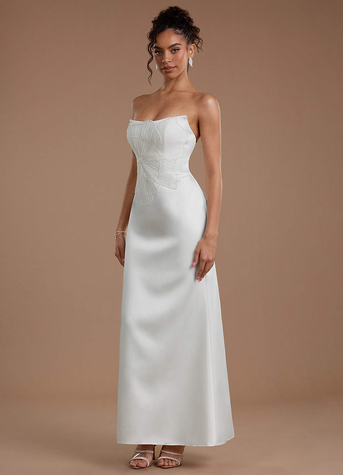 Briony White Maxi Dress | Azazie CA