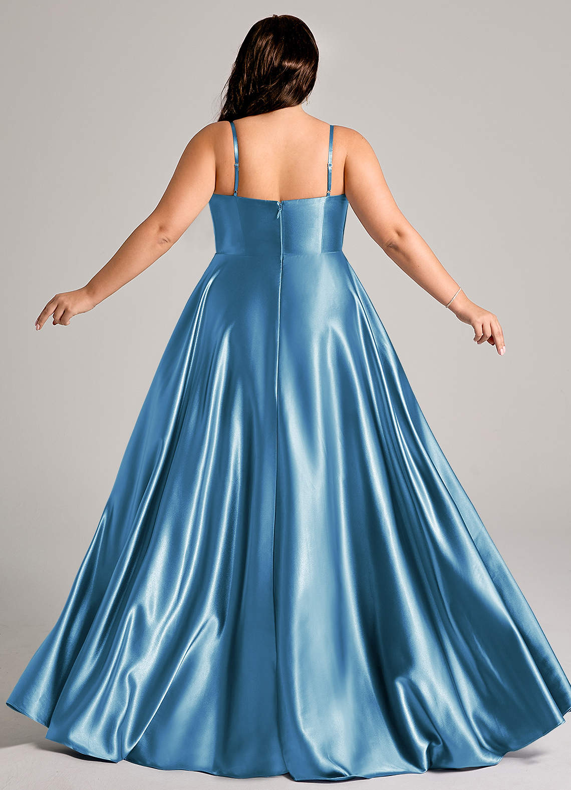 brown dress evening Prom Fitted Long Corset Sequin Formal Dress LaDivine S534