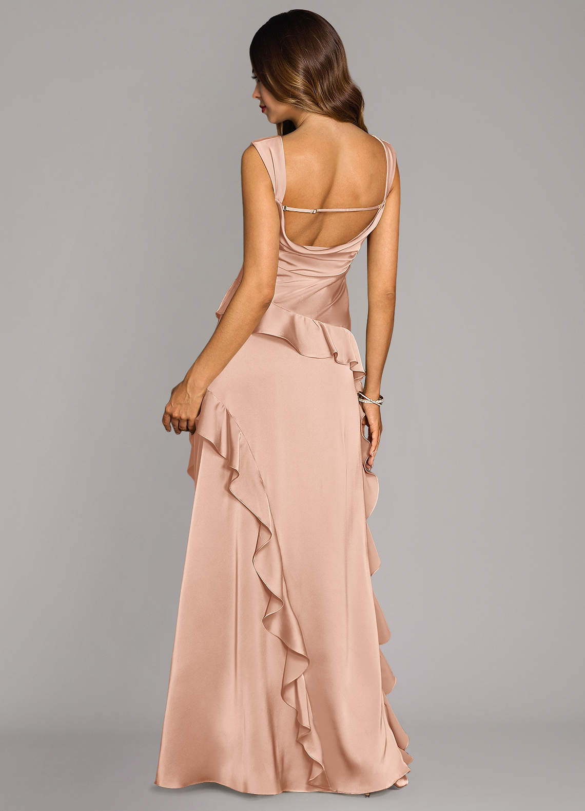 green emerald velvet dress Rose Gold Sequin Bridesmaid Dress with Sleeves Metallic Dresses –  loveangeldress main image 0