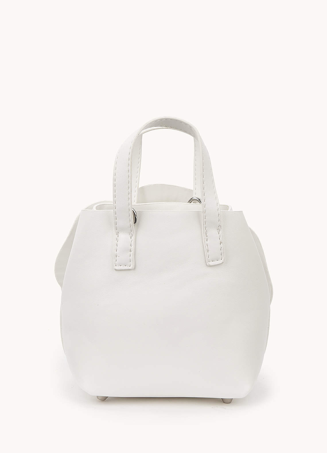 front Bolso de mano de piel sintética con flores de camelia en 3D