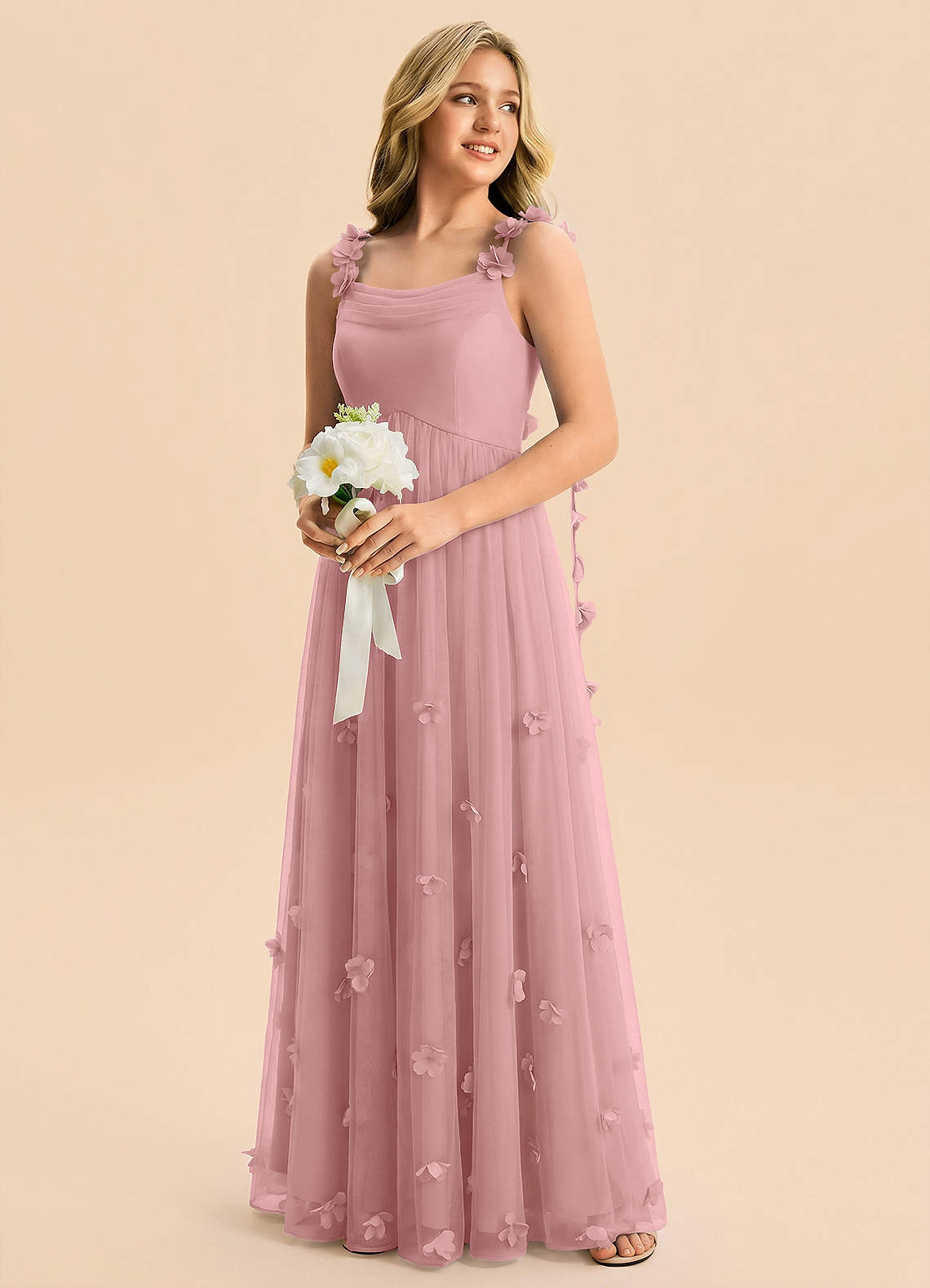 front Azazie Stevie Junior Formal Dress