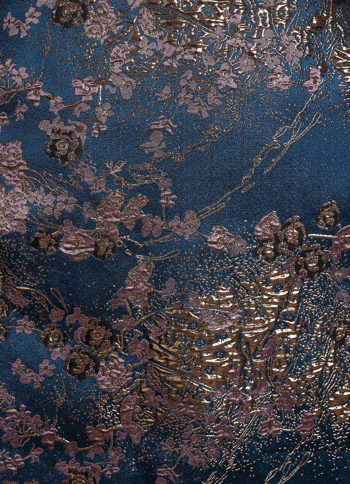 Azazie Marceline Mother of the Bride Dresses Teal Floral A-Line Off the Shoulder Jacquard Dress image6