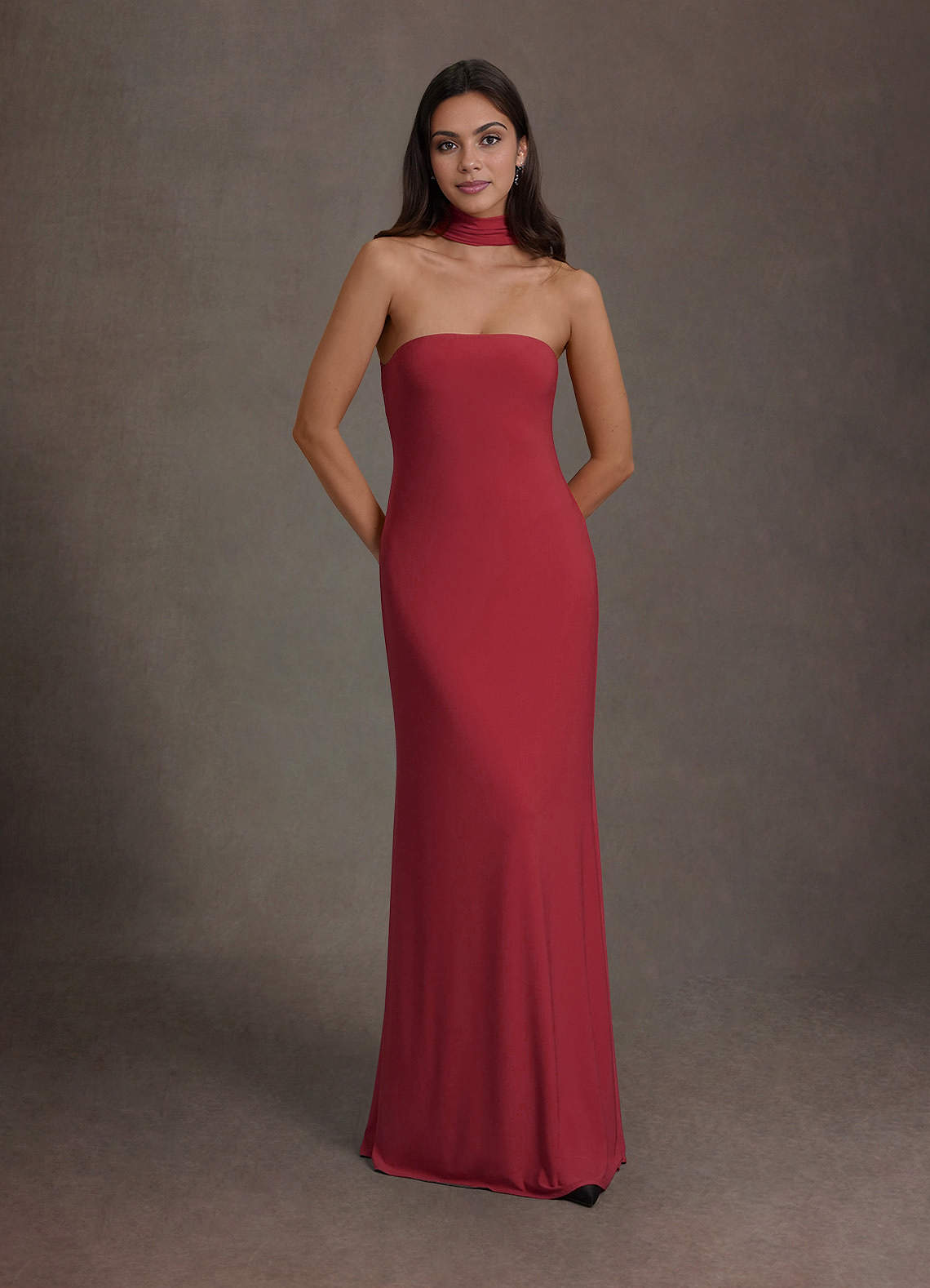 Addison Cherry Red Maxi Dress Ready to Ship | Azazie