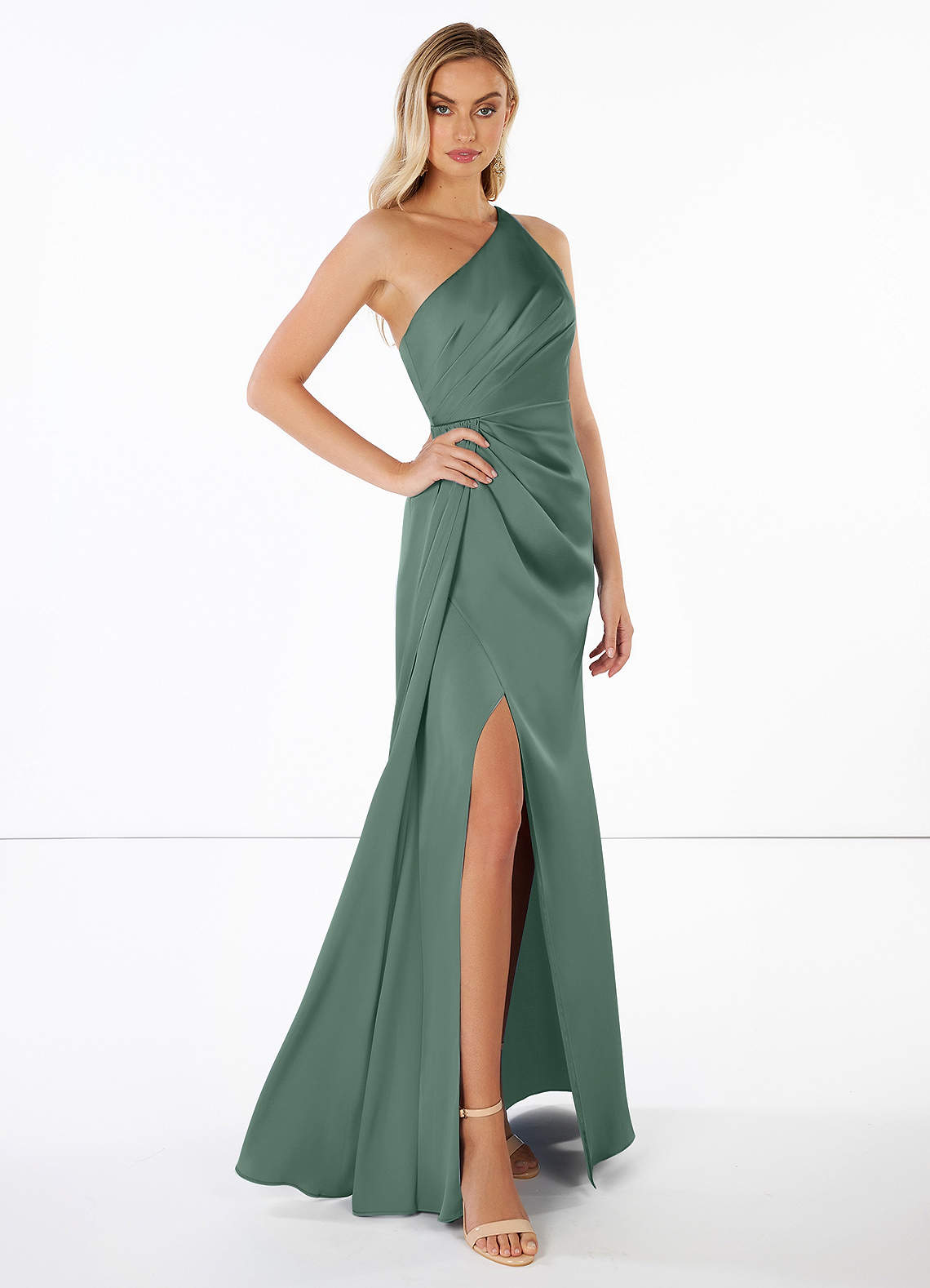 Azazie Mika Stretch Satin Dress Bridesmaid Dresses | Azazie