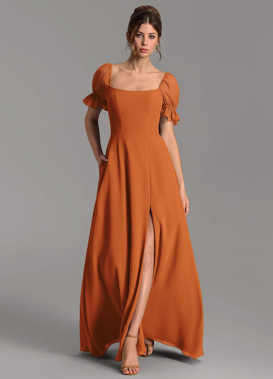 cinnamon chiffon bridesmaid dress Azazie Jaden Color:Purple Happiness but still provides a NotClearance BOSS - Slim-fit polo