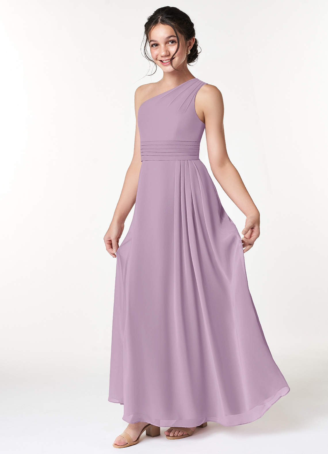 Azazie Cleo Junior Bridesmaid Dress in Wisteria | Azazie