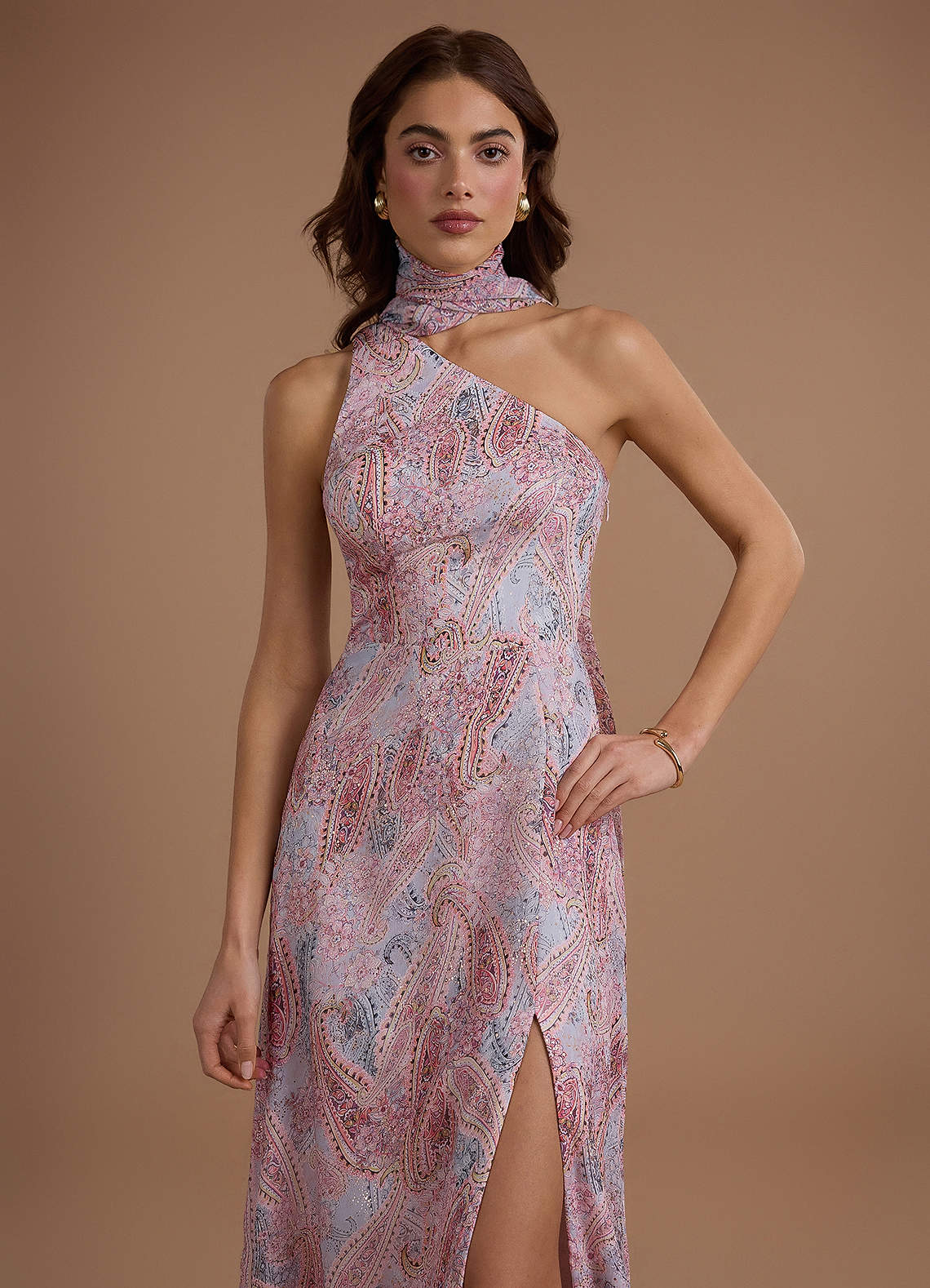 paisley cocktail dress Paisley Crinkle Georgette Cocktail Dress (Women)