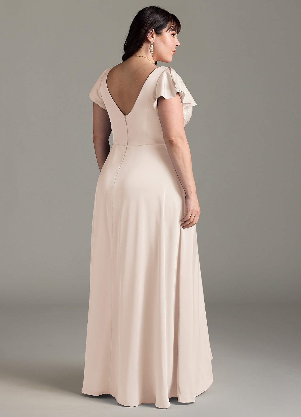 azazie white alabaster bridesmaid dress Azazie Zeya