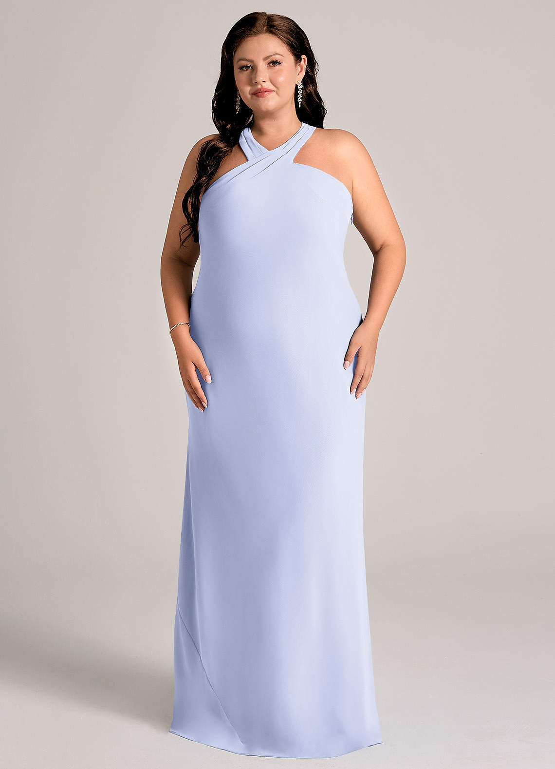 Azazie Doretta Abiti da Damigella Abito Sirena in Chiffon Plissettato Lavanda image1