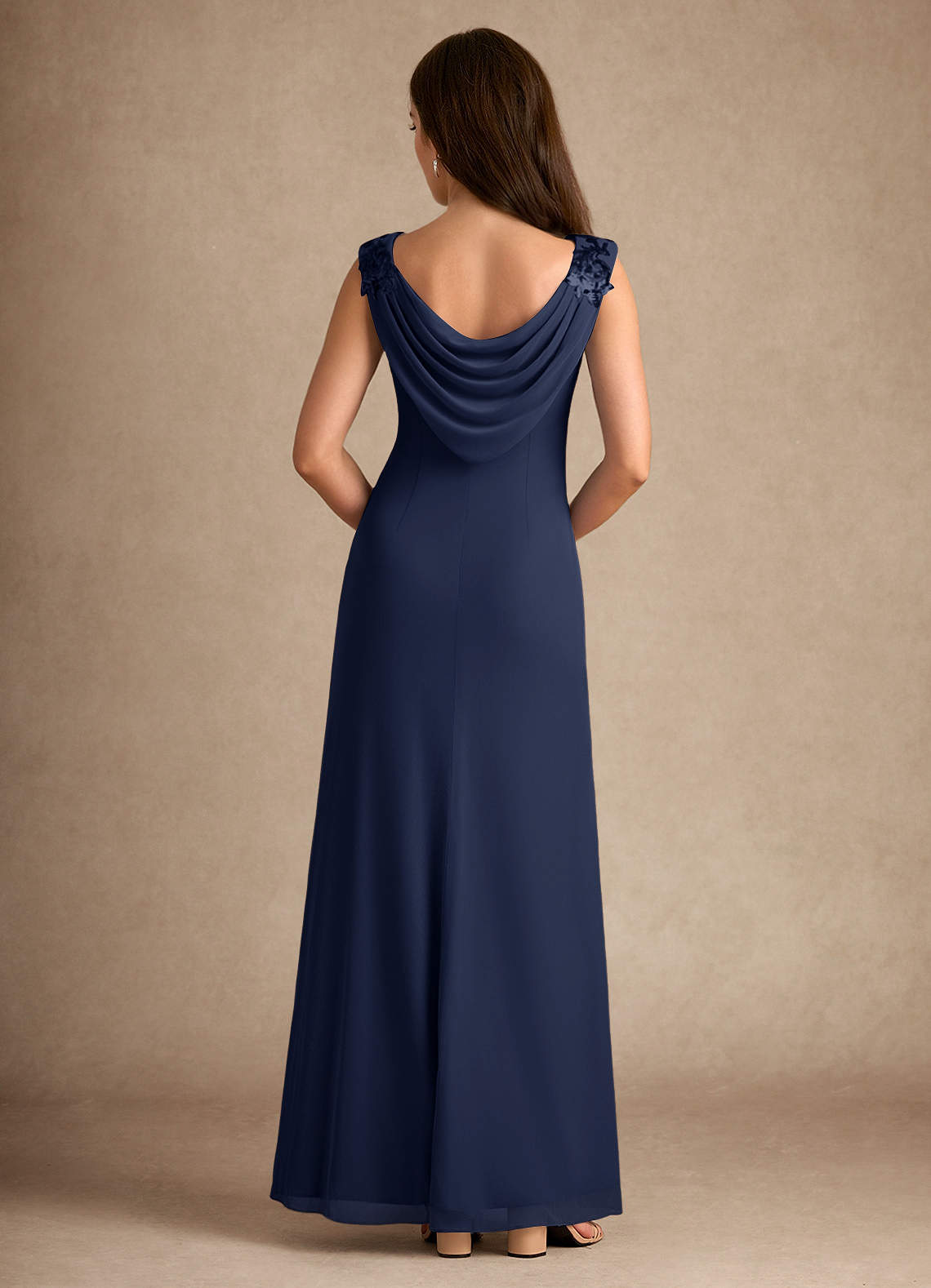 formal dresses henderson nv Azazie Dark Navy A-Line Sequins Dress Ready to Ship 1051