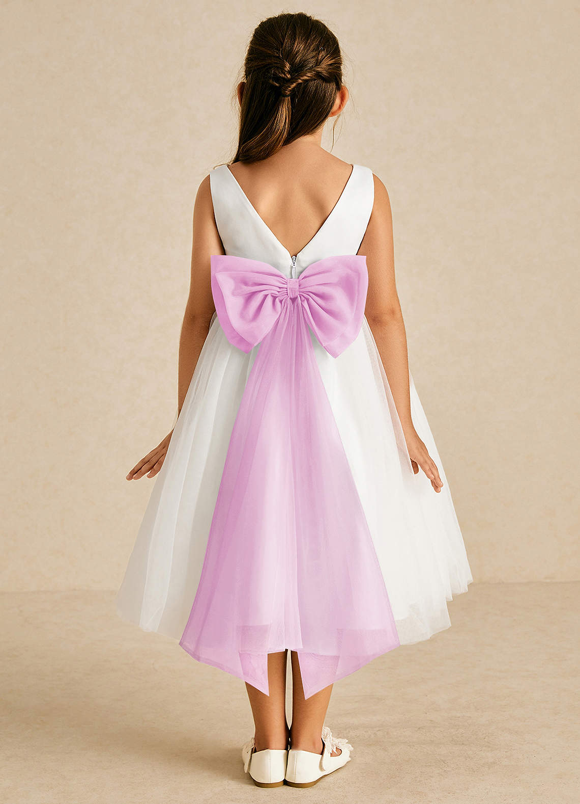 mink colour bridesmaid dresses Chiffon Long Bridesmaid Dresses A-line Spaghetti Straps Gowns US0 / Custom Color