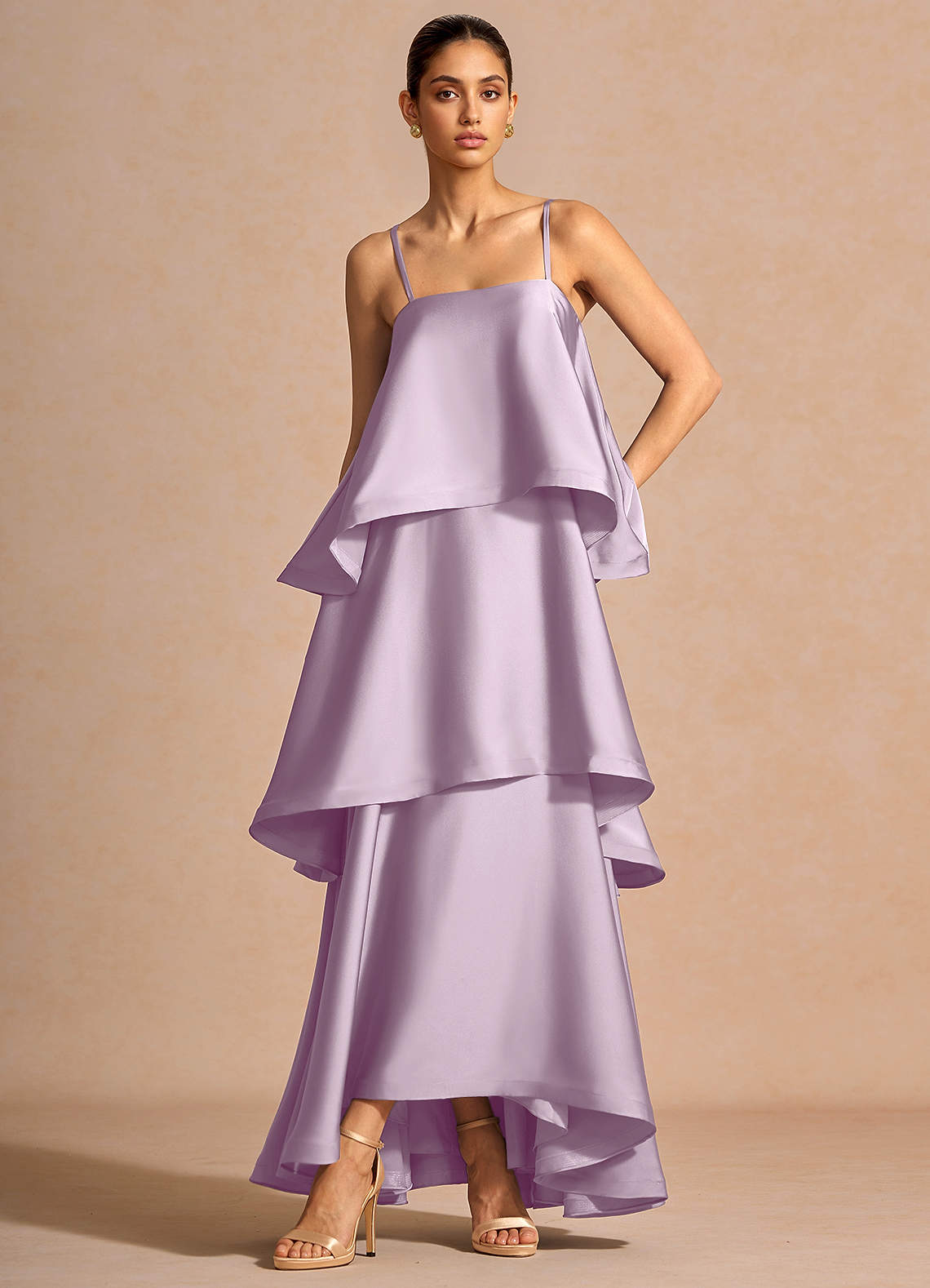 Azazie Plus Size Floor-Length Maxi Dresses Waistless Wedding Guest Formal Semi-Formal Dresses Straight Ruffles Frosted Lilac Azazie Plus Size Floor-Length Maxi Dresses Waistless Wedding Guest Formal Semi-Formal Dresses Straight Ruffles Frosted Lilac