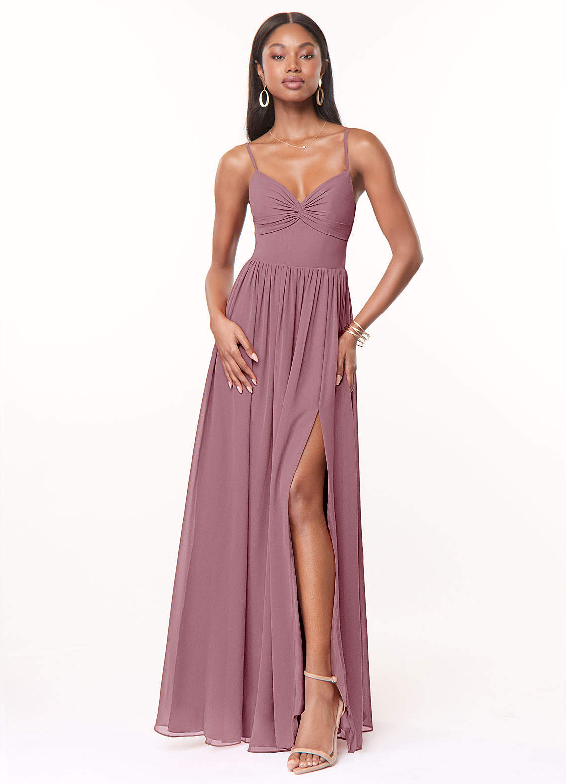 Vintage mauve 2024 bridesmaid dresses