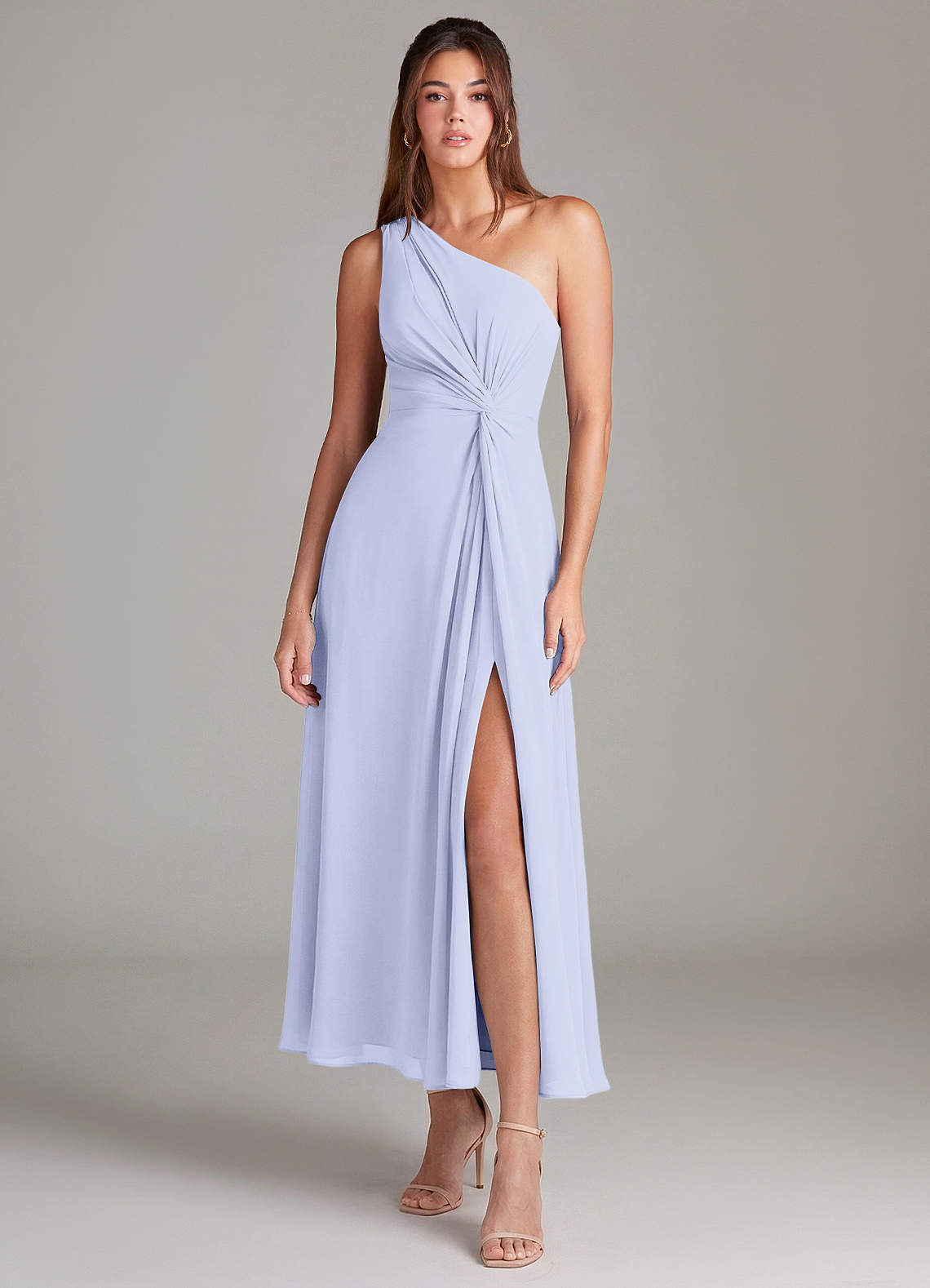 lavender gray bridesmaid dresses Cheap Two Piece Round Neck Long Light Blue Grey Silver Purple Lilac Tu   SposaBridal