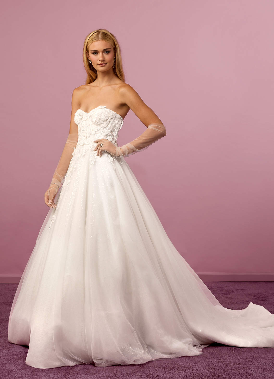 Barbie ♥ Azazie Wedding Dresses Ball-Gown Lace Tulle Cathedral Train Dress image2