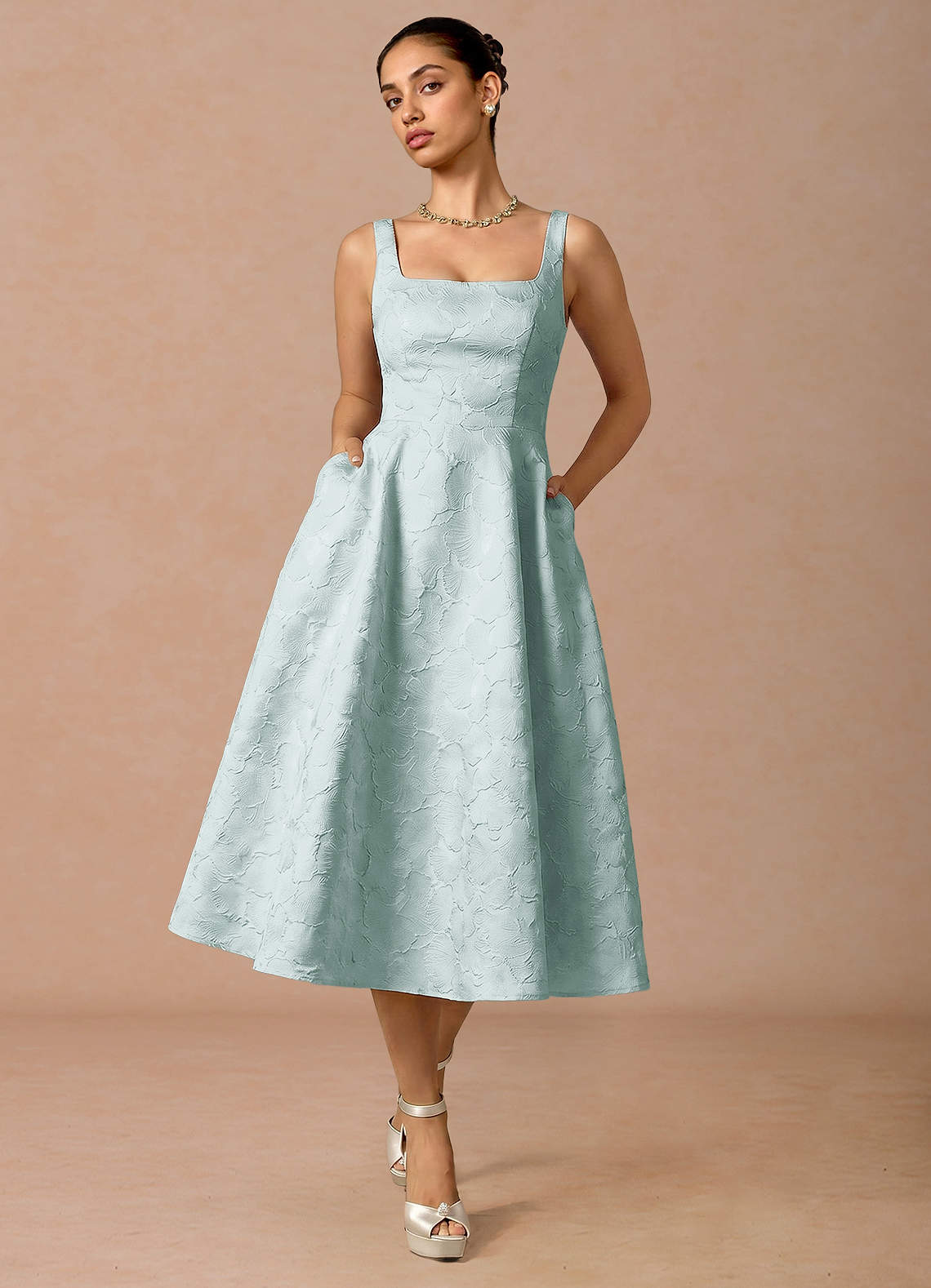 Effie French Blue Midi Dress Effie French Blue Midi Dress