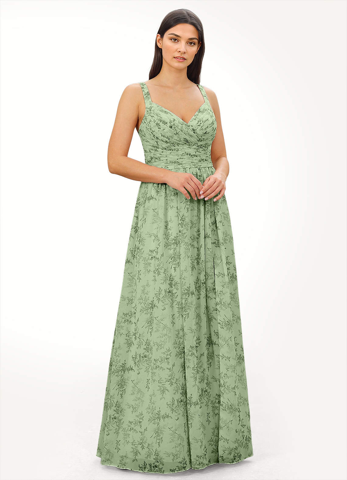 Azazie Chanel Green Fern Floral Bridesmaid Dresses | Azazie