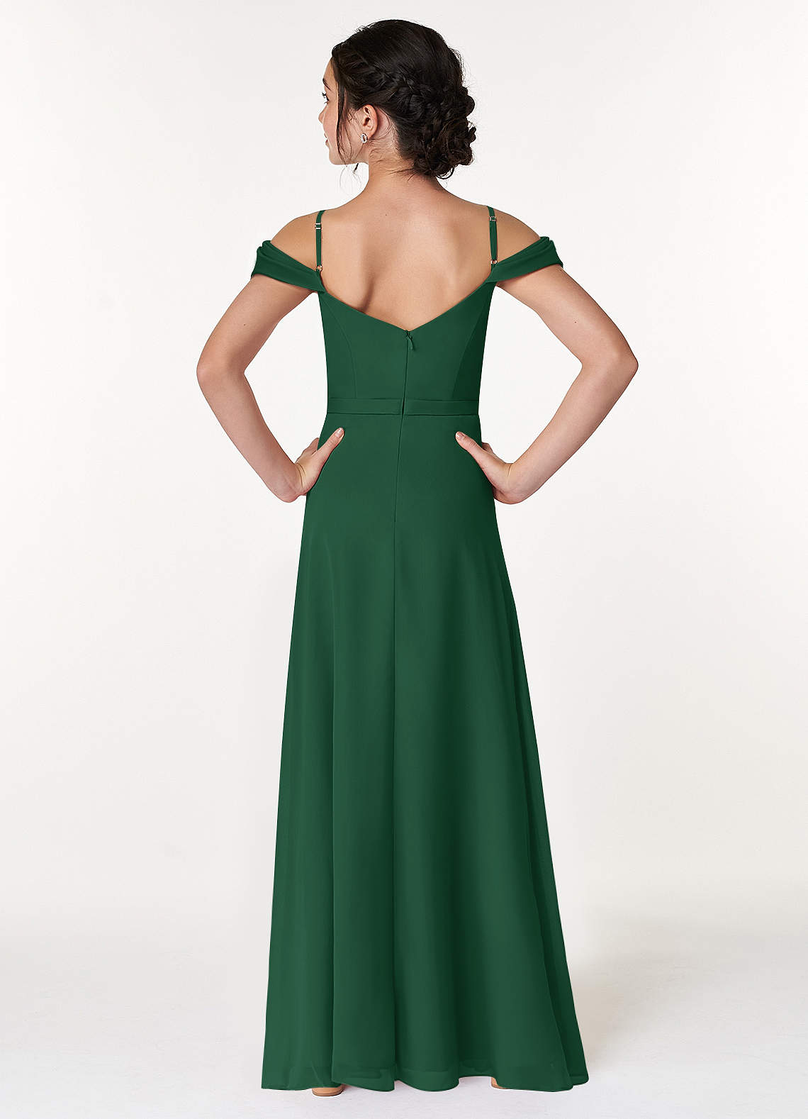 Azazie Alivia Junior Bridesmaid Dress in Dark Green | Azazie