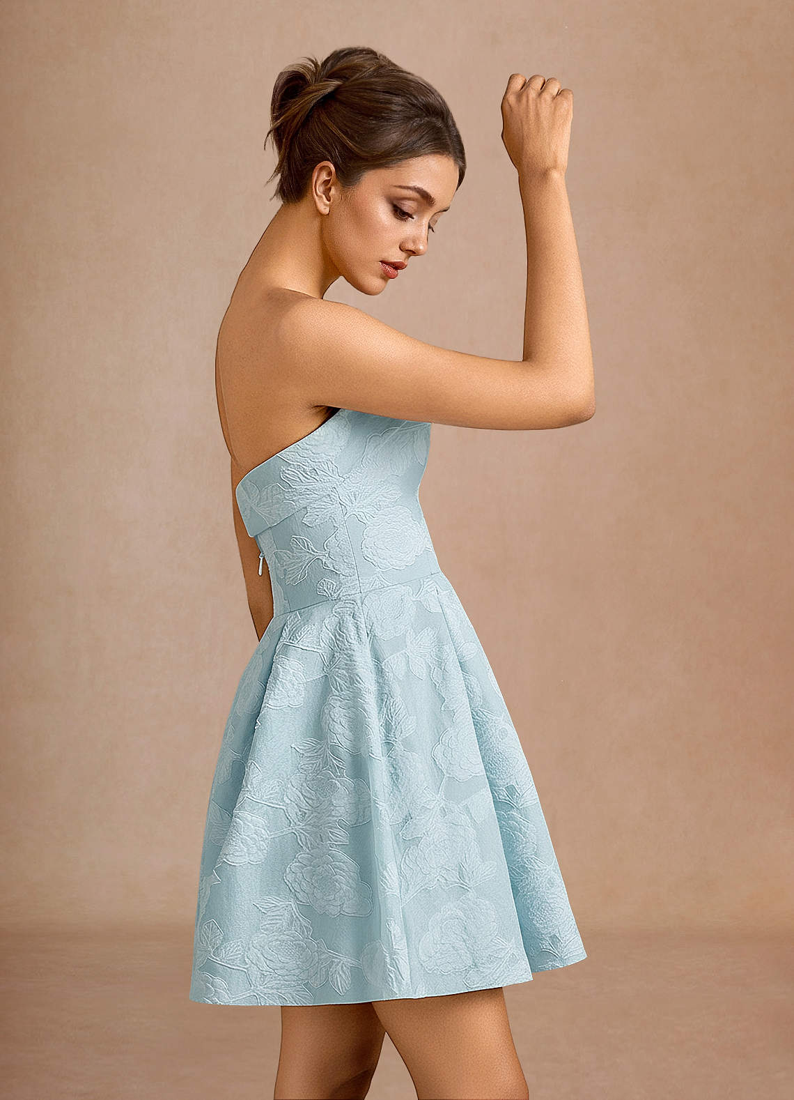 fit and flare chiffon dress Flowing Fit-And-Flare Chiffon Gown