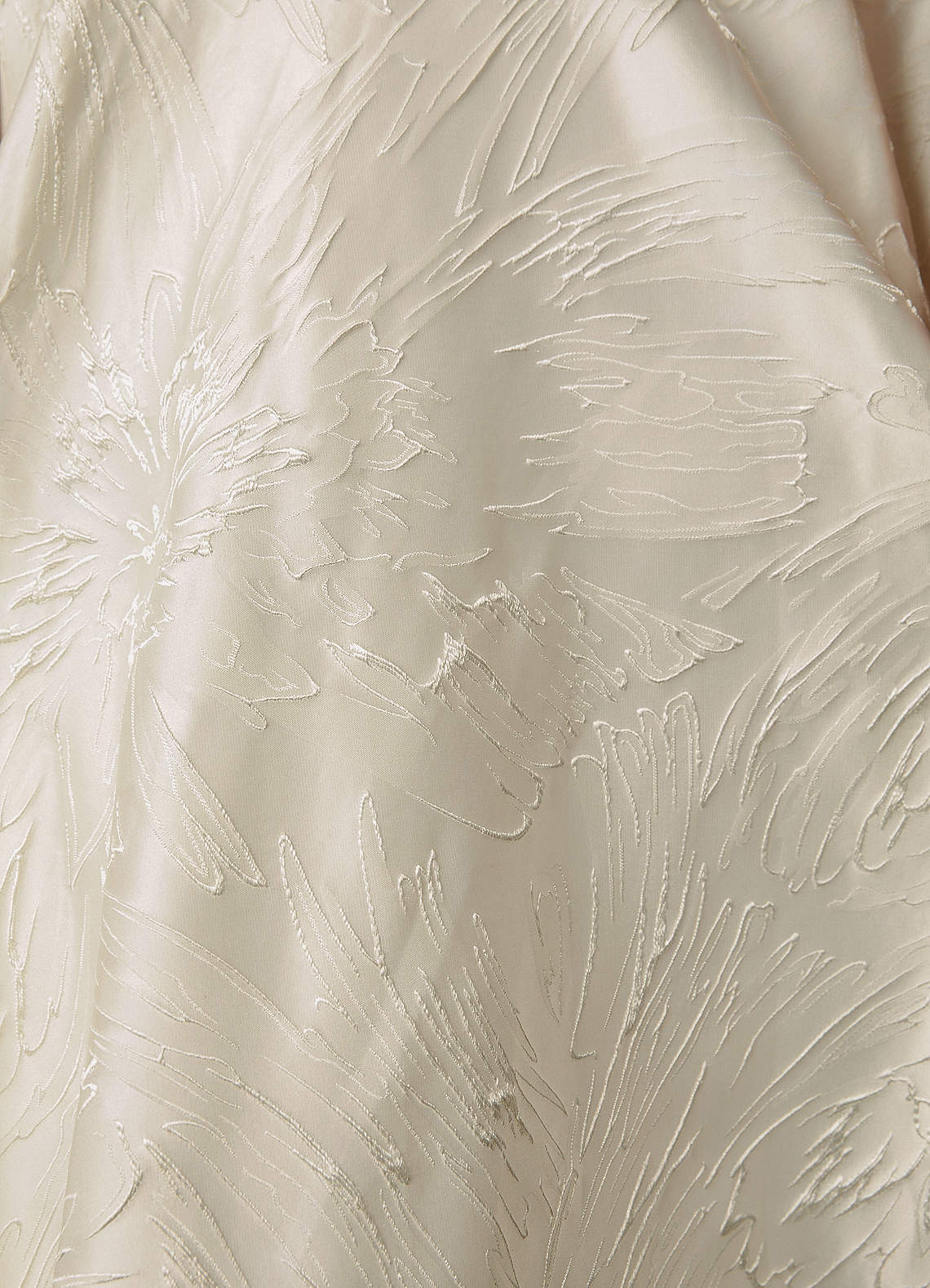 Azazie Tallulah Vestidos de novia Vestido de Blanco Antiguo de Jacquard Floral de Corte en A con Sin tirantes image5