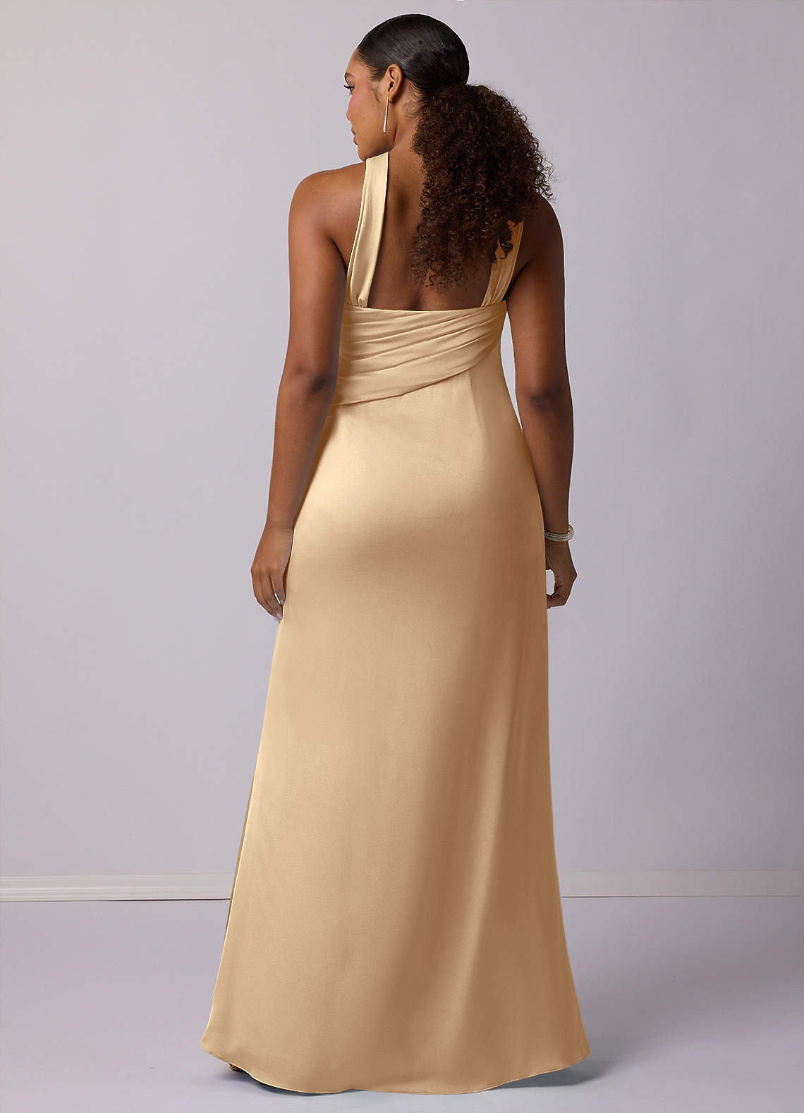 Barbie ♥ Azazie Bridesmaid Dresses Mermaid One Shoulder Stretch Satin Floor-Length Dress image1