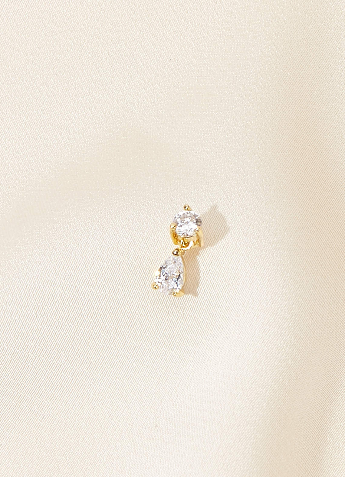 front Dainty Crystal Drop Earrings