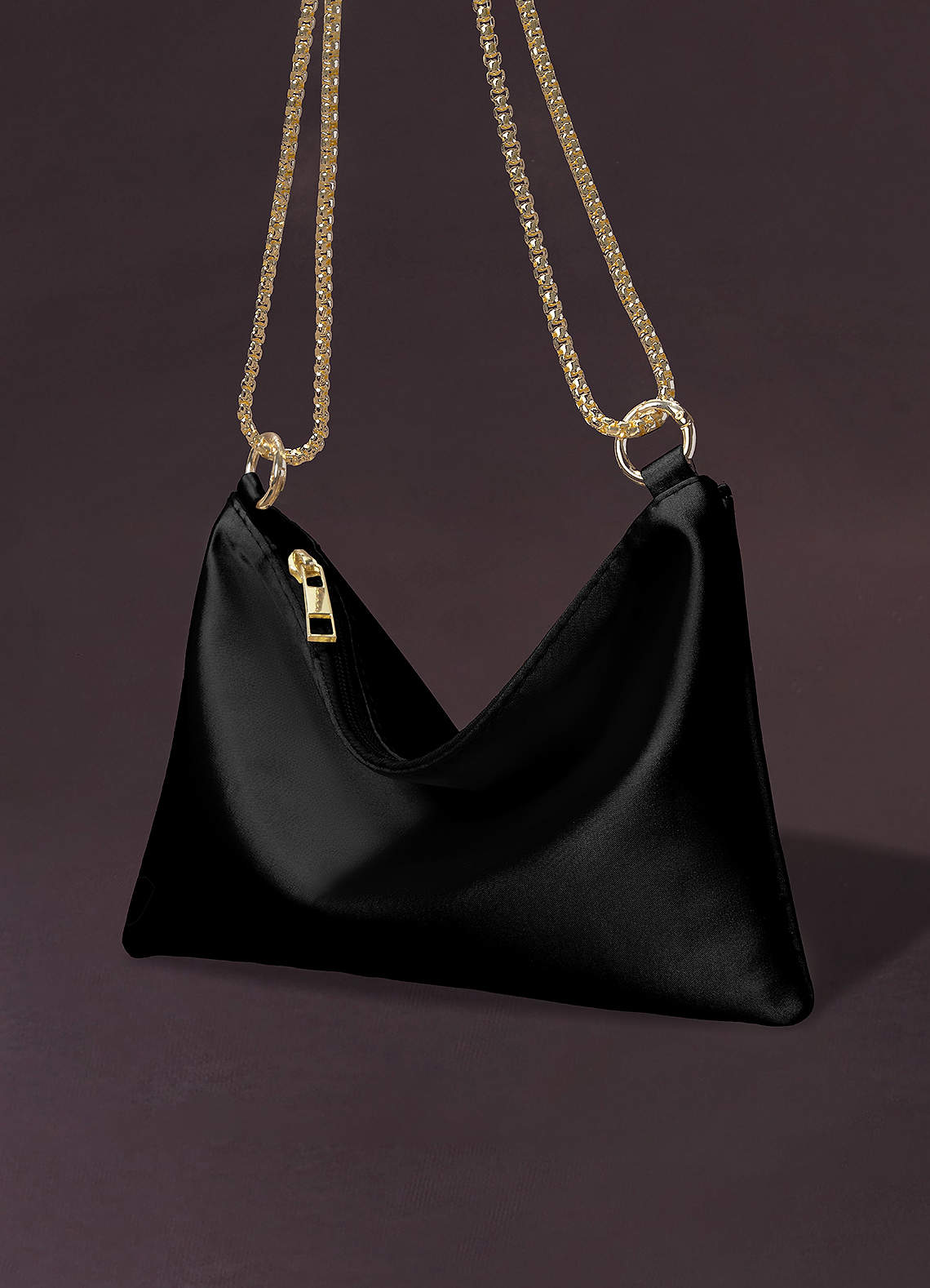 front Metallic Chain Underarm Bag