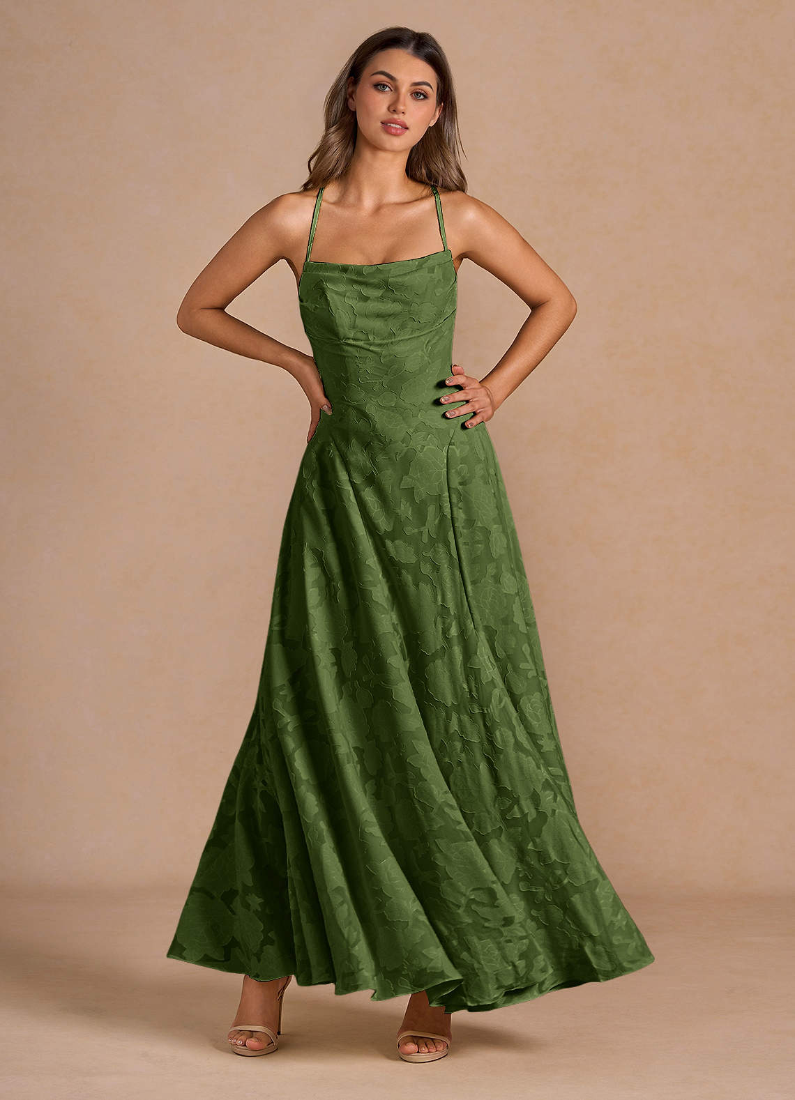 Robe Longue Olive Irelia image3