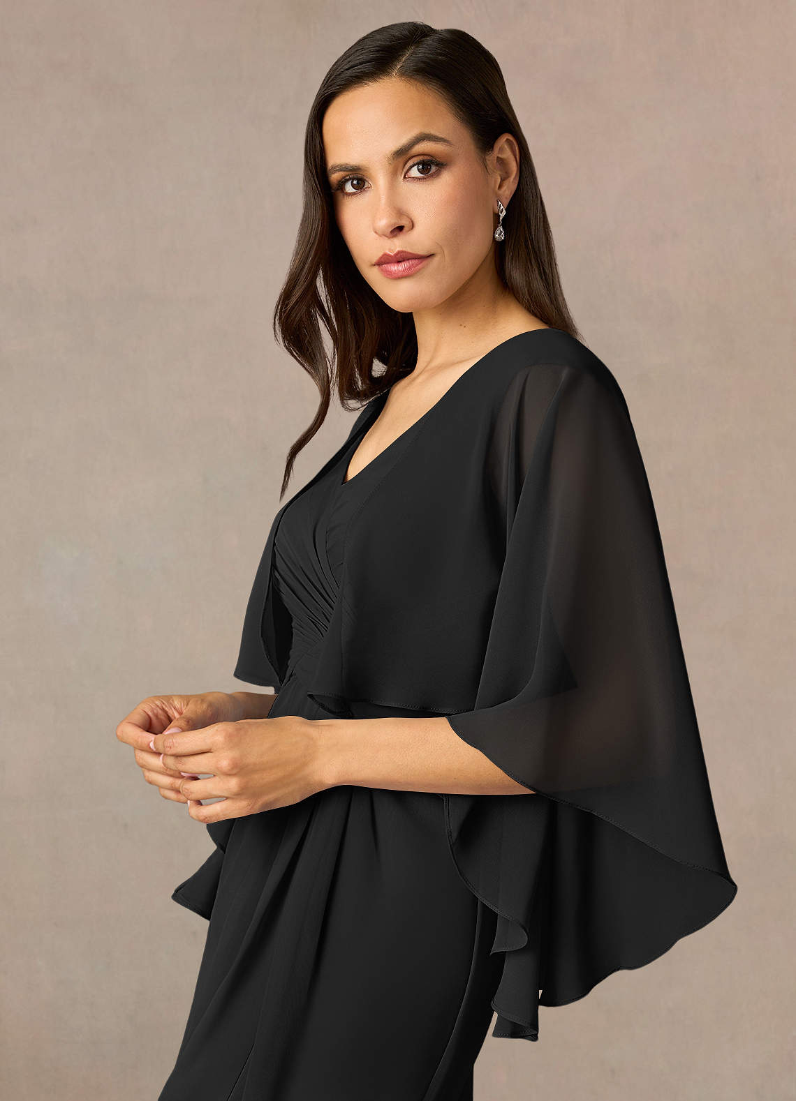 front Azazie Deborah Chiffon Wrap