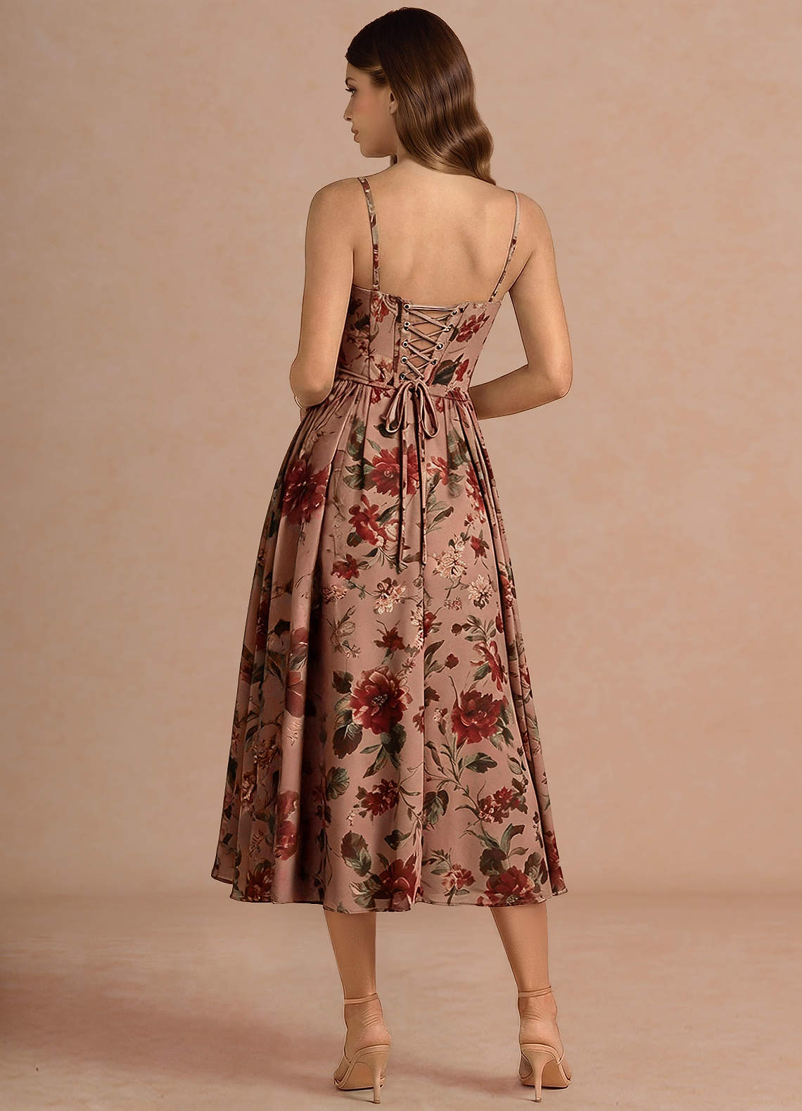midi mauve dress Women's Beaded Batwing Georgette Midi Dress, Mauve