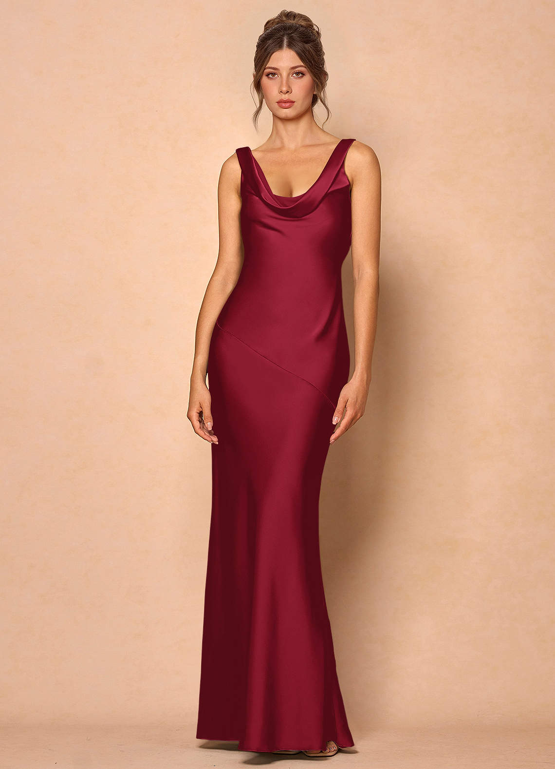 slim fit dress slacks Annita Crepe Halter Midi Dress / Merlot | Meshki