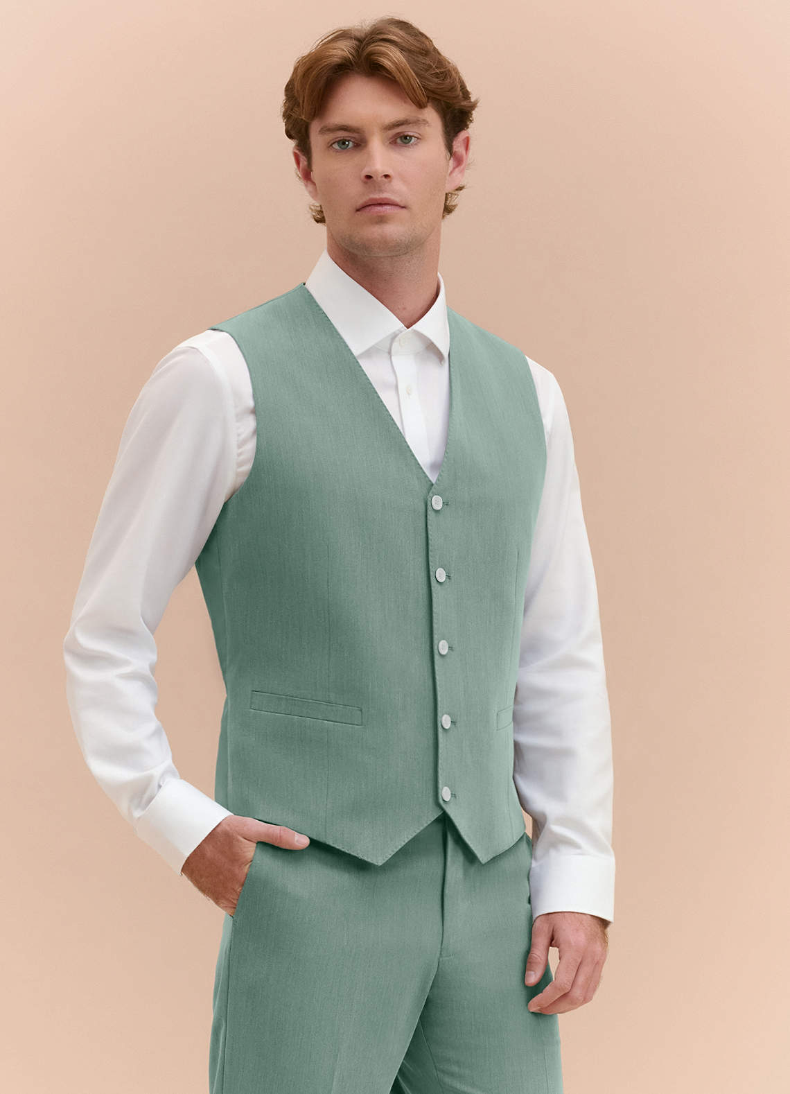 front William Matcha Anzugweste