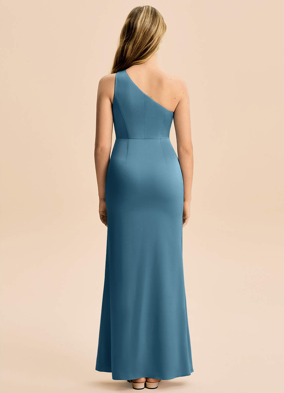 Azazie Akilah Junior Klä av Tubklänning i Stretch Satin Plisserad image5