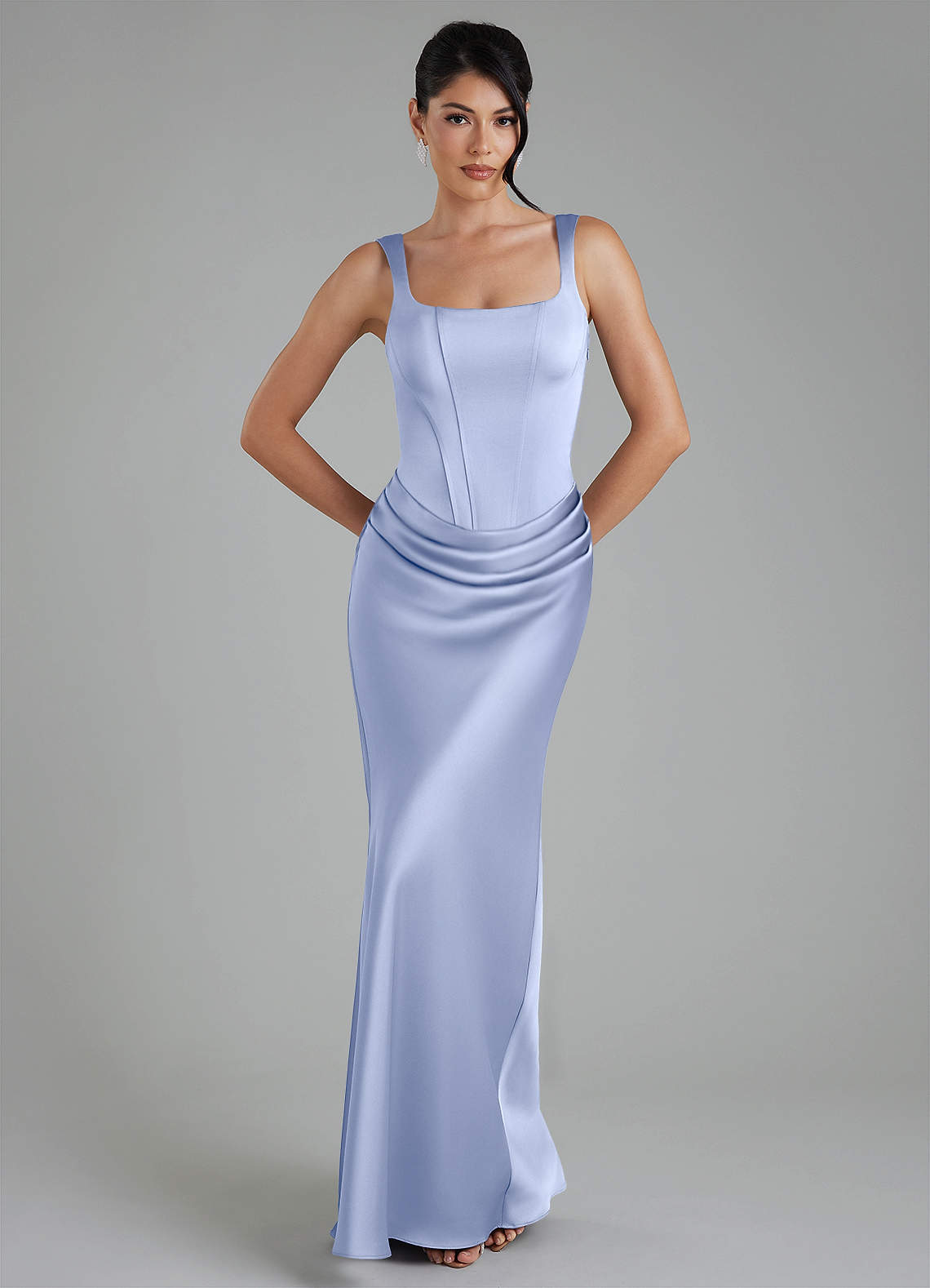 Azazie Etta Ice Stretch Satin Bridesmaid Dresses | Azazie