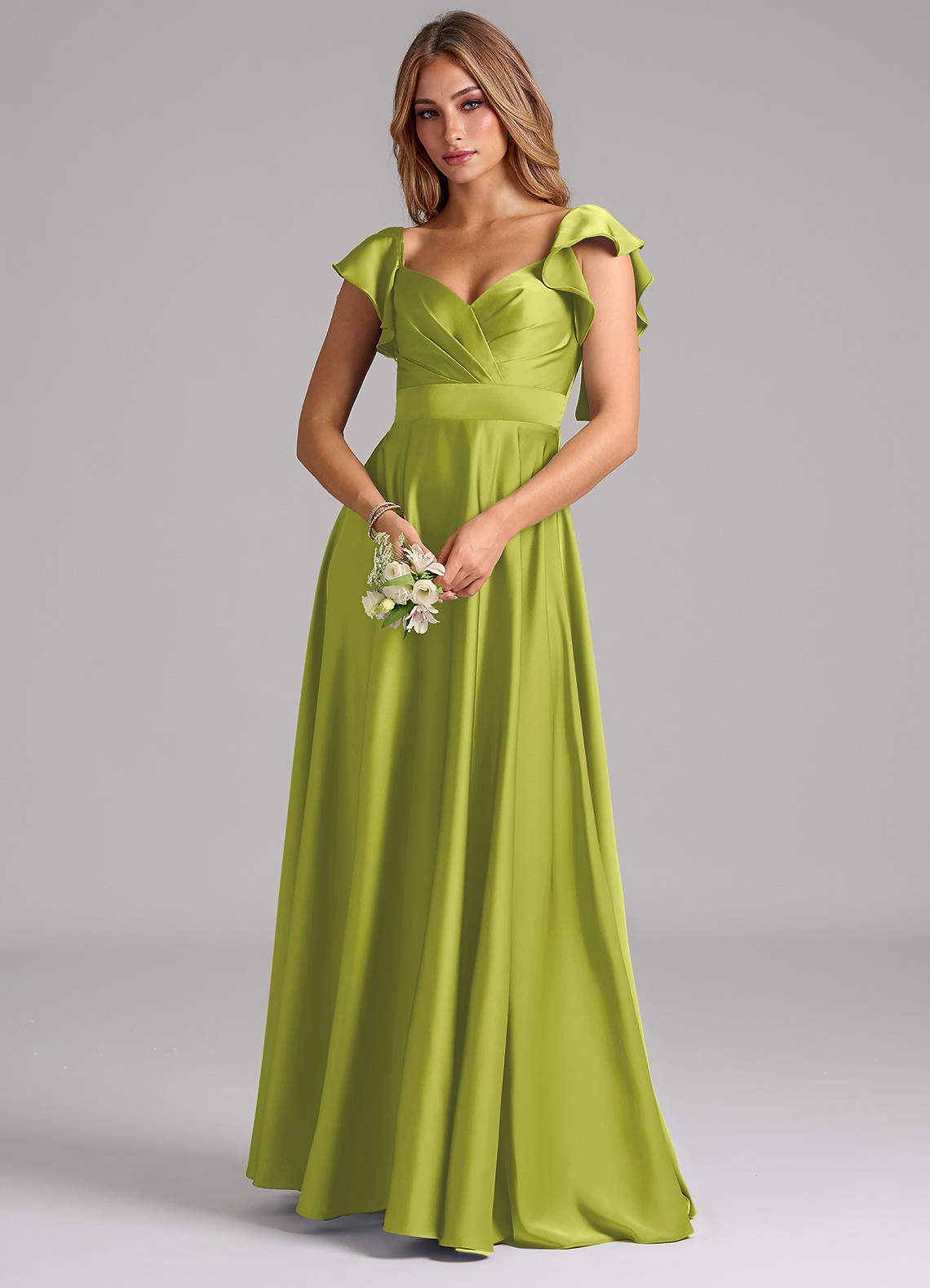Azazie Leilani Lemongrass Stretch Satin Bridesmaid Dresses | Azazie Azazie Leilani Lemongrass Stretch Satin Bridesmaid Dresses | Azazie