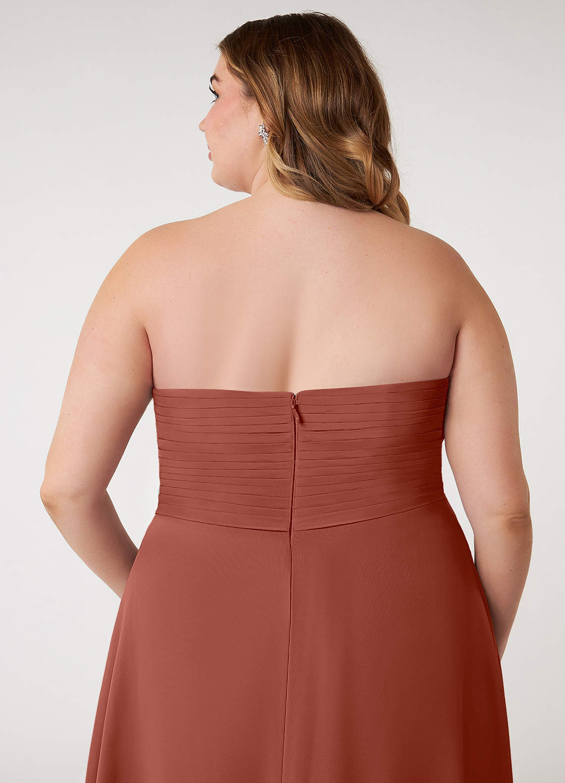 Azazie Arabella Allure Final Sale Desert Rose A-Line Sweetheart Neckline Chiffon Convertible Dress image13