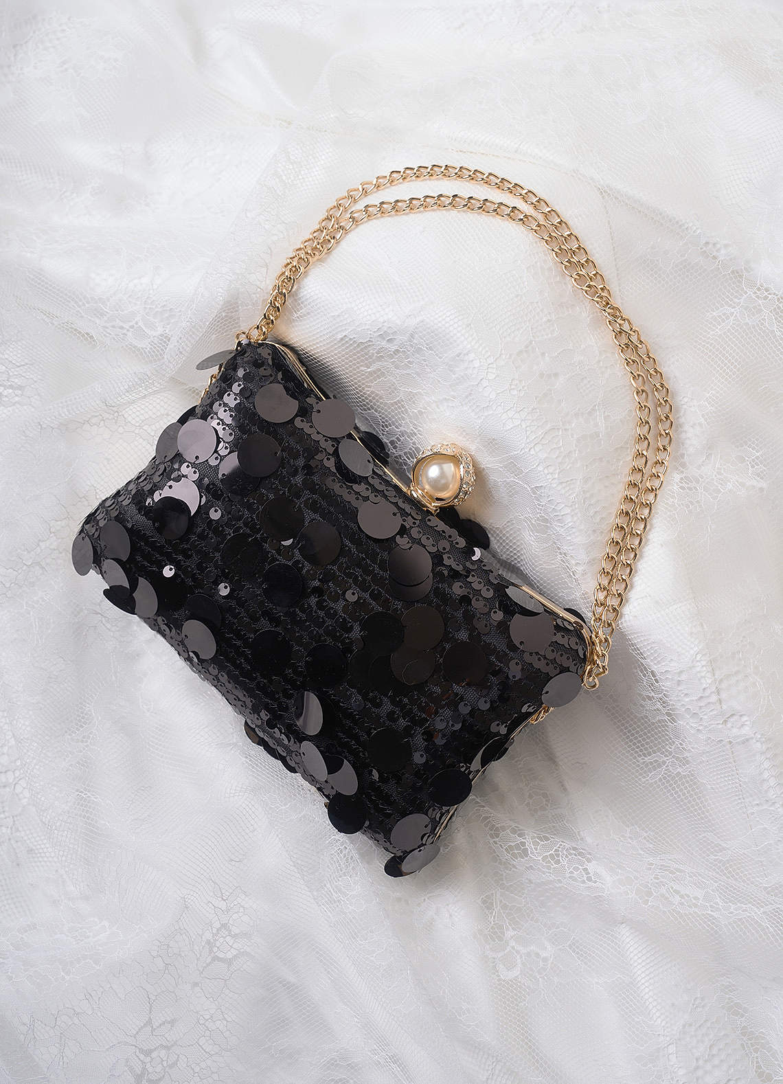 front Clutch de lentejuelas