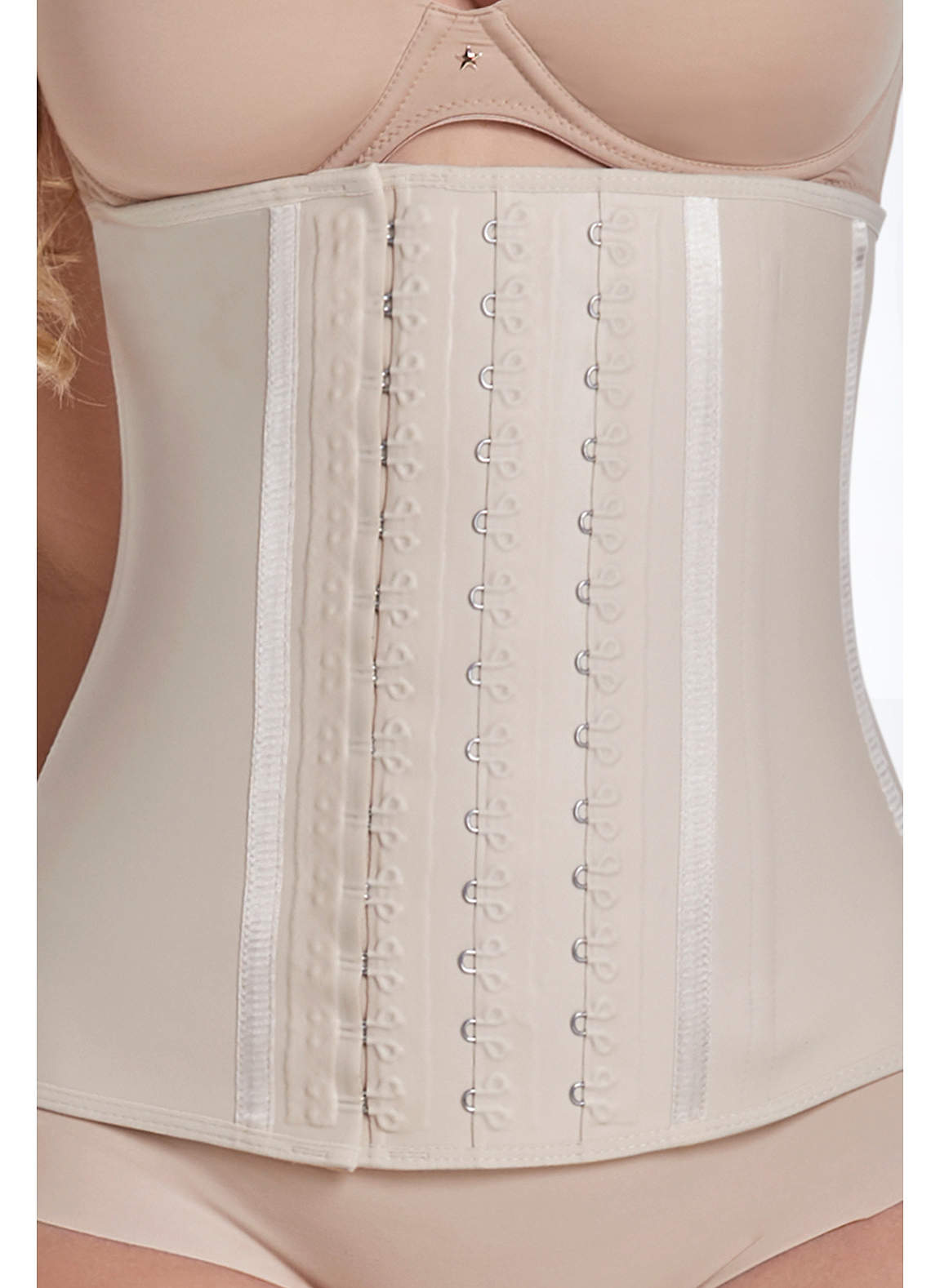 front Curveez Waist Trainer Long Latex Shapewear