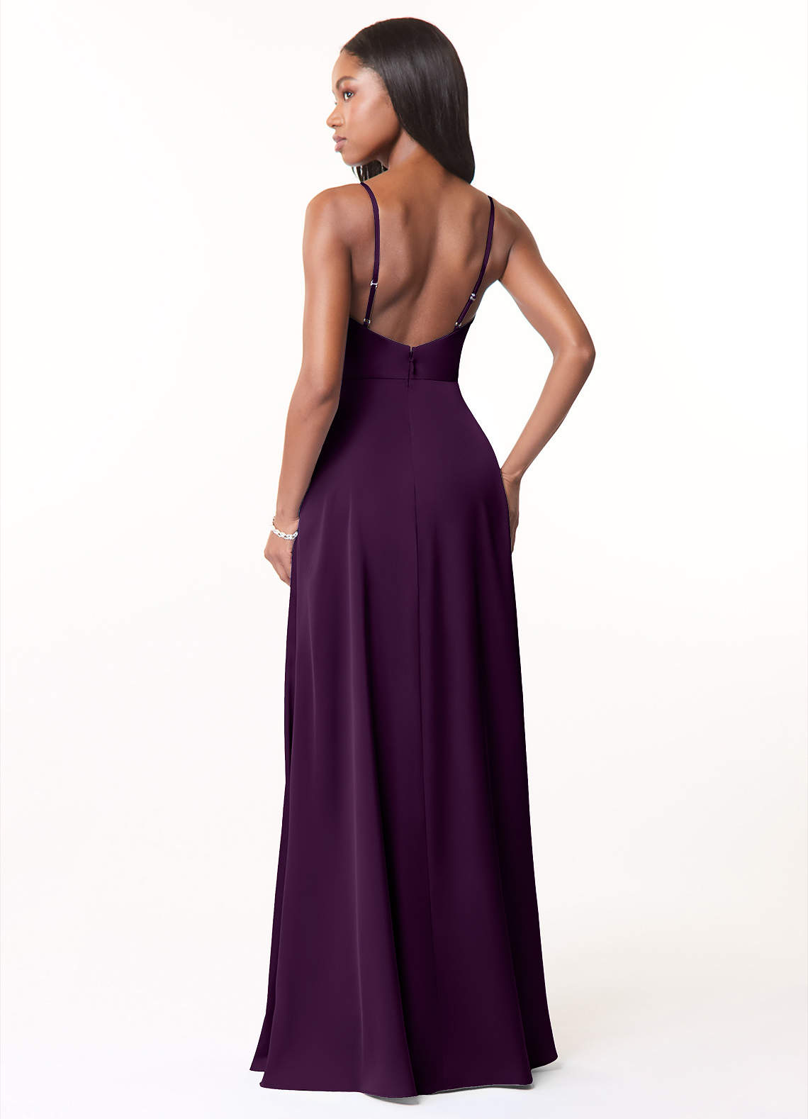 Cotton Spaghetti Straps Grape Mermaid Evening Dress Cotton Spaghetti Straps Grape Mermaid Evening Dress