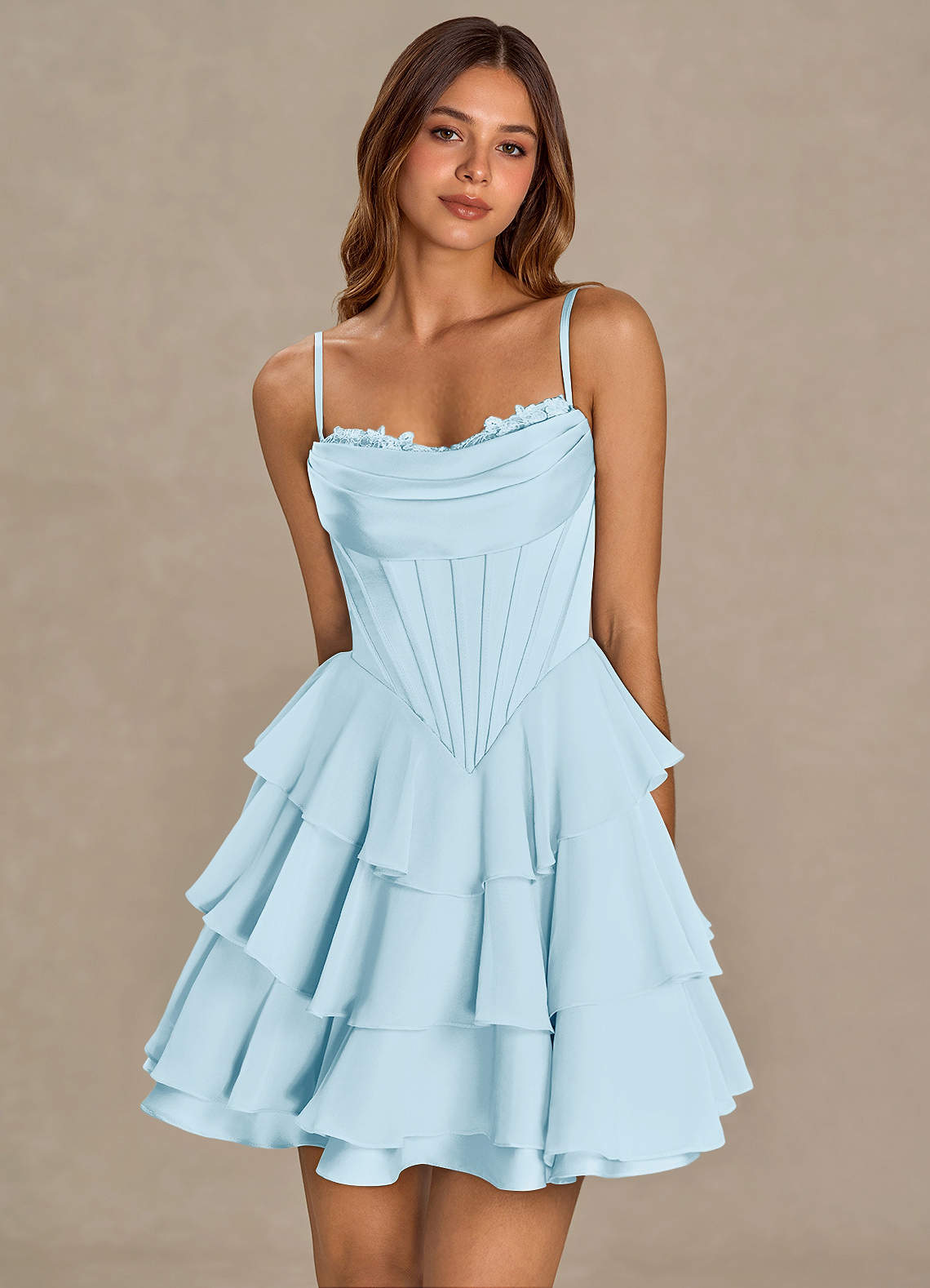Brinley Sky Blue Mini Dress image1
