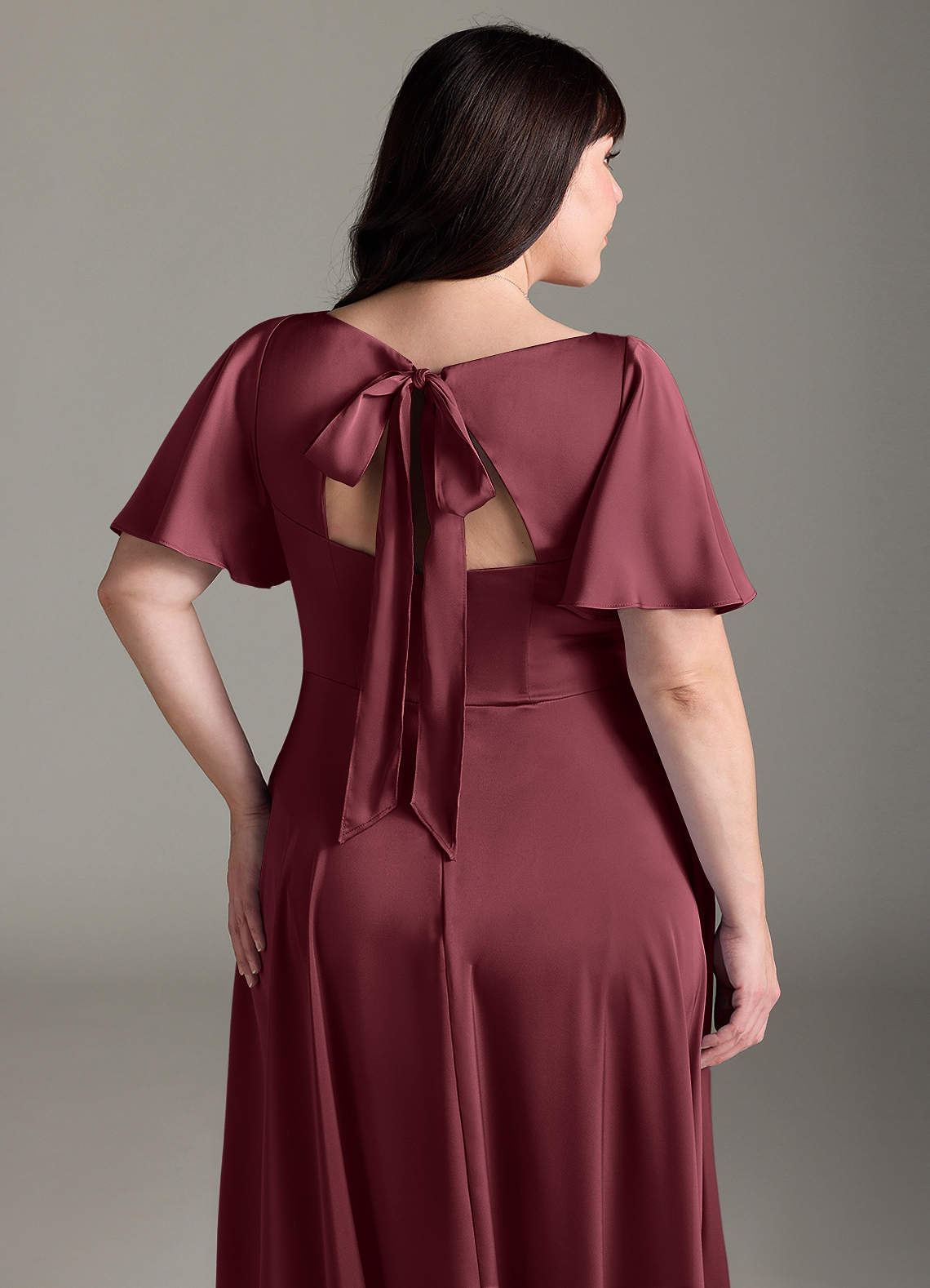 merlot color bridesmaid dresses One Shoulder Stretch Sculpt Bridesmaid Dress