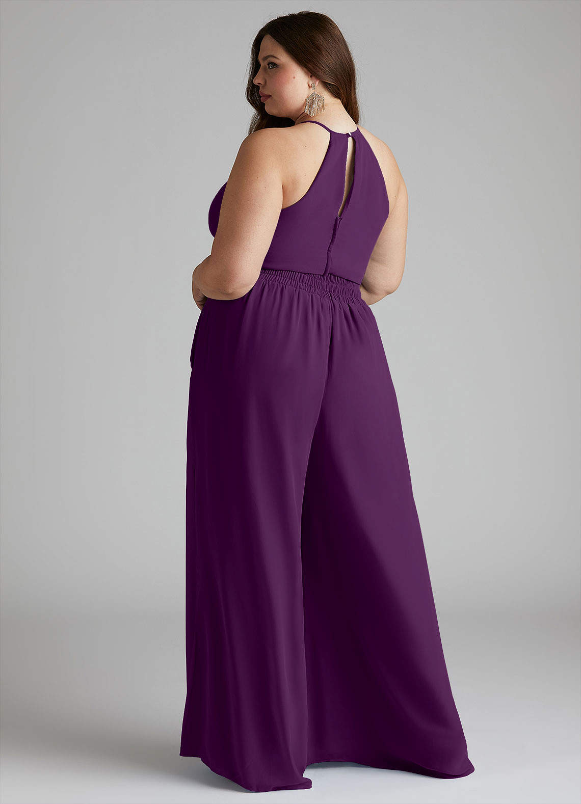 Azazie Kenzi Jumpsuit Grape Bridesmaid Dresses Azazie CA
