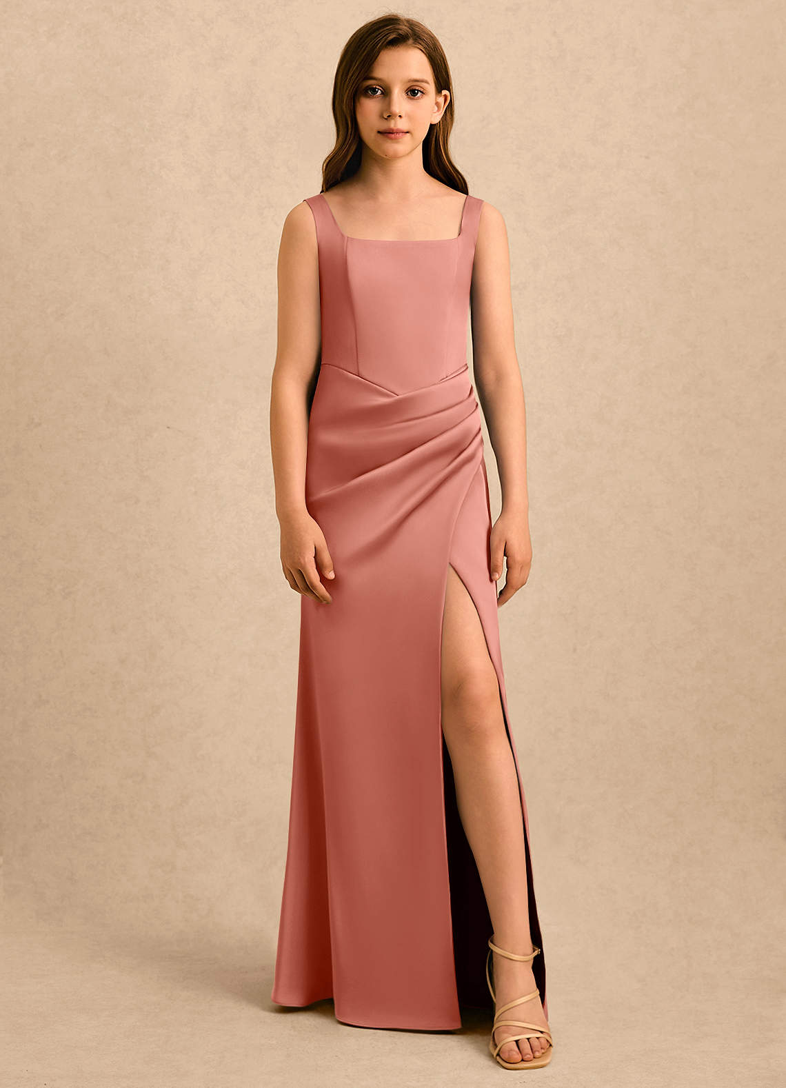 salmon formal dress Long Salmon Pink Dresses Eclipse Formal Gown Salmon Pink Runway Goddess