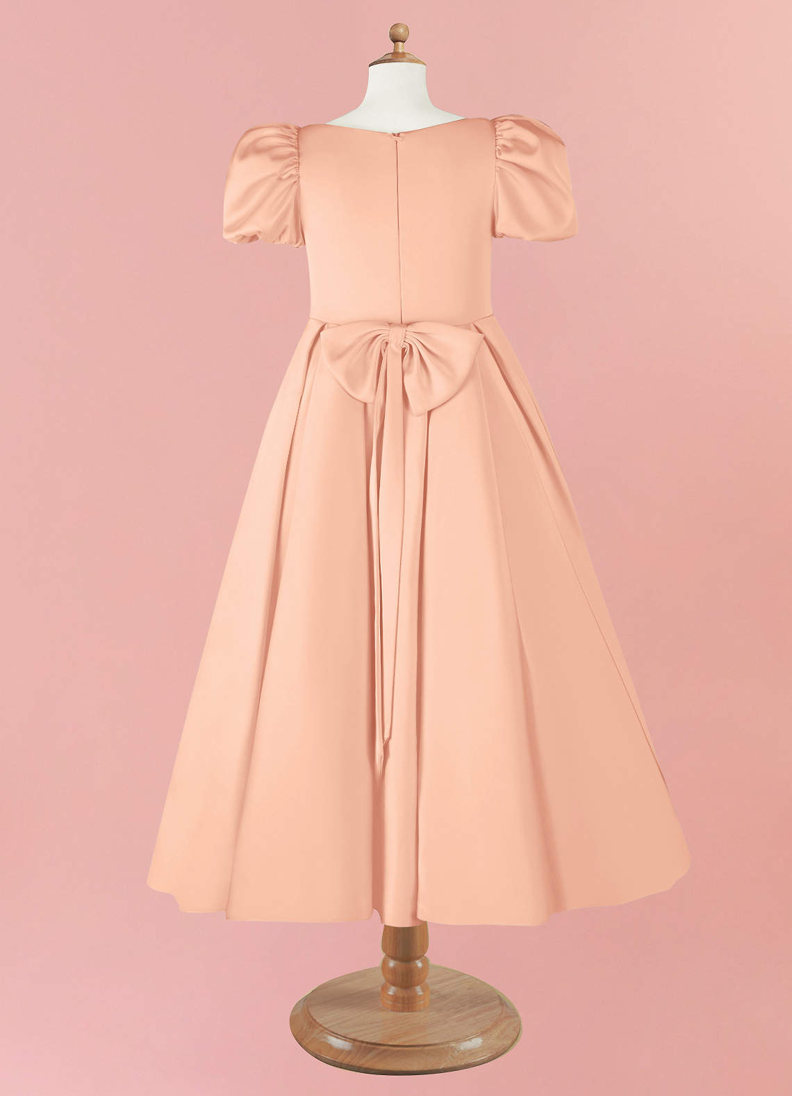 Barbie ♥ Azazie Flower Girl Dresses English Rose Ball-Gown Sweetheart Neckline Stretch Satin Dress image9