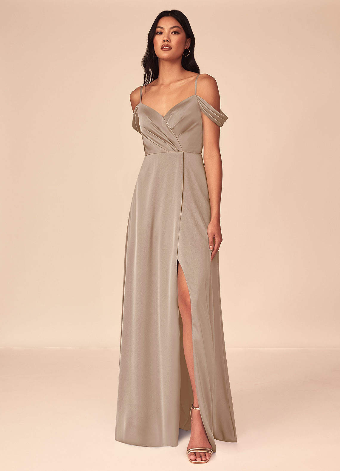 green emerald velvet dress Crepe Dress with Chiffon Cape Lilac / US 4