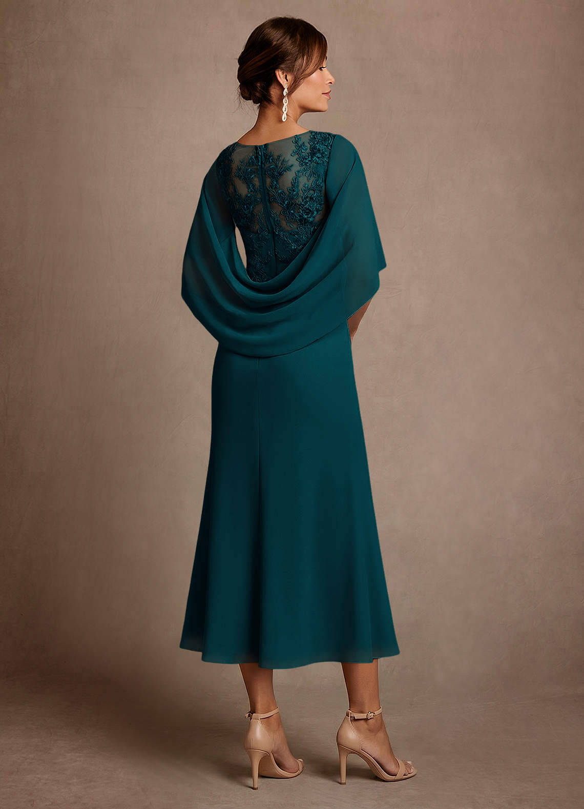 Azazie Forums Mother of the Bride Dresses Pine A-Line Lace Dress image1